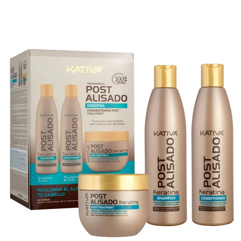 Kativa Kit Pós Alisado 3un - Ilha dos cosméticos