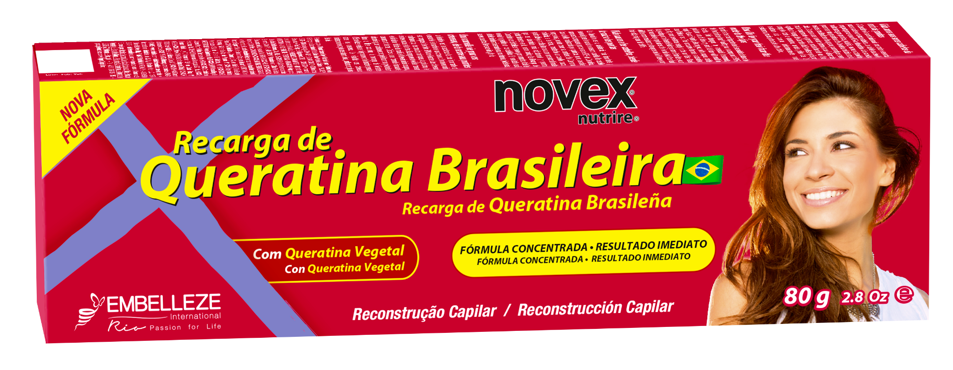 Novex Recarga de Queratina Brasileira 80g - Ilha dos cosméticos