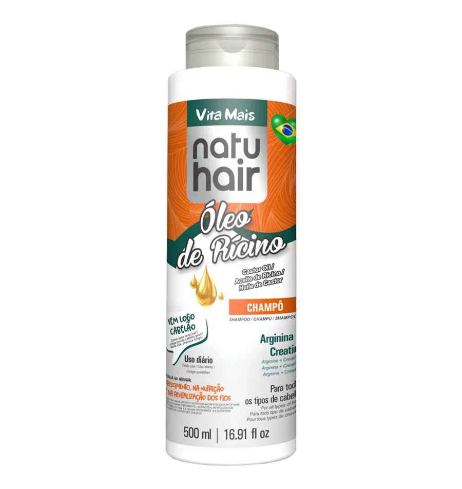 NatuHair Óleo De Rícino Shampoo 500ml - Ilha dos cosméticos