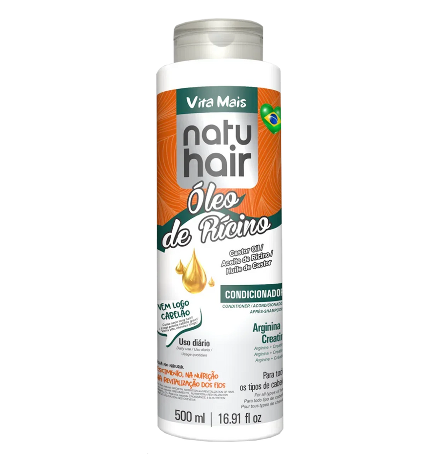 NatuHair Óleo De Rícino Condicionador 500ml - Ilha dos cosméticos