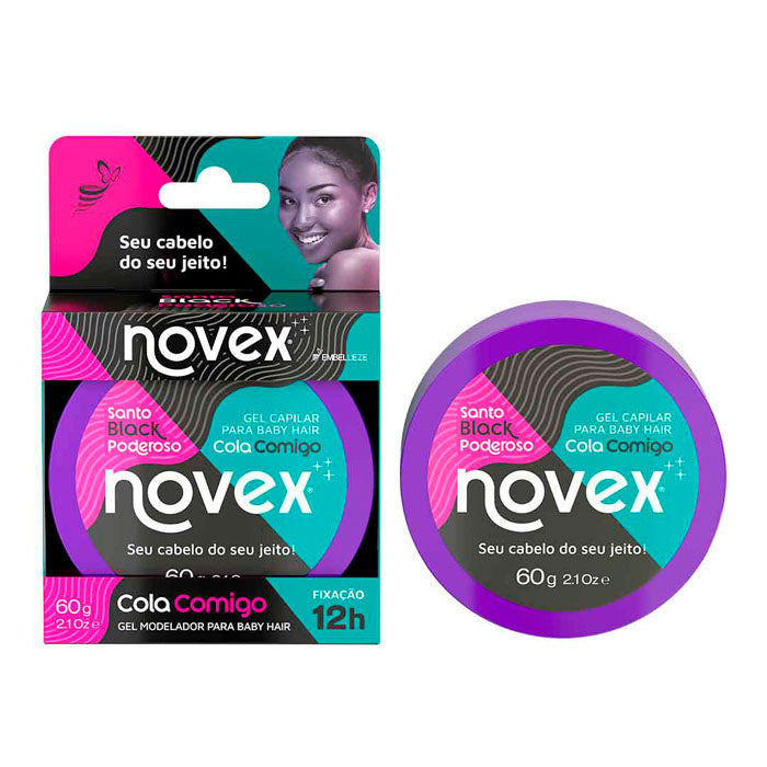 Novex Santo Black Poderoso Gel Cola Comigo 60g - Ilha dos cosméticos
