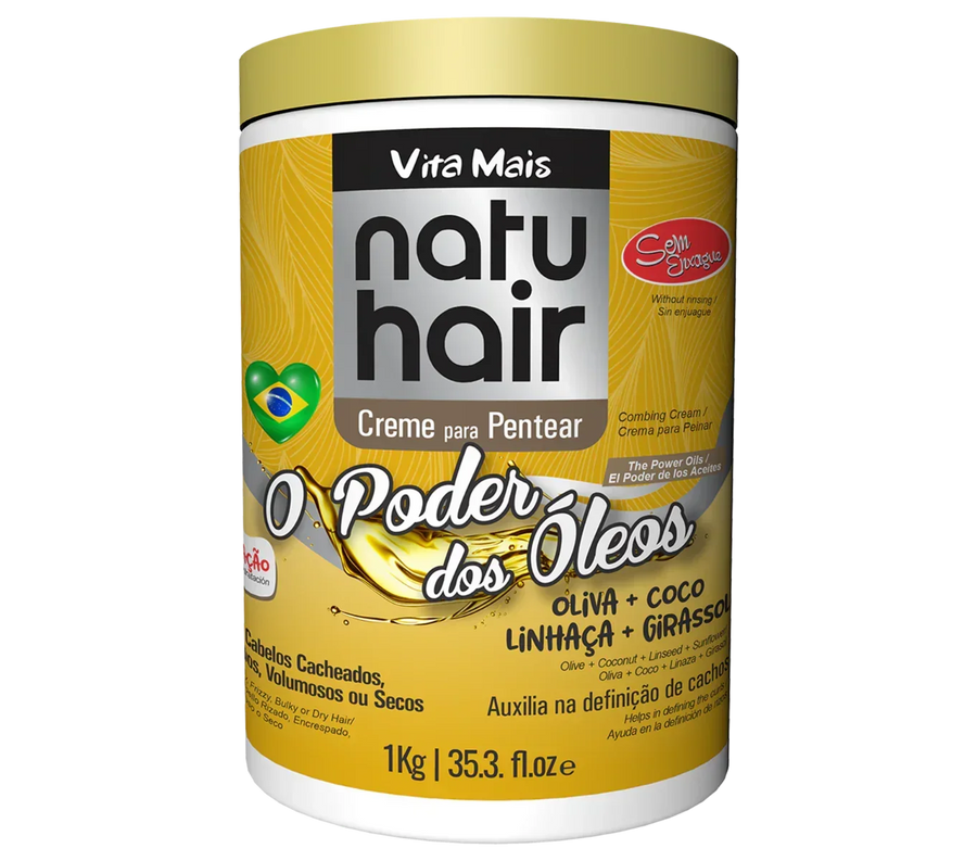 NatuHair O Poder dos Óleos Creme de Pentear 1Kg - Ilha dos cosméticos