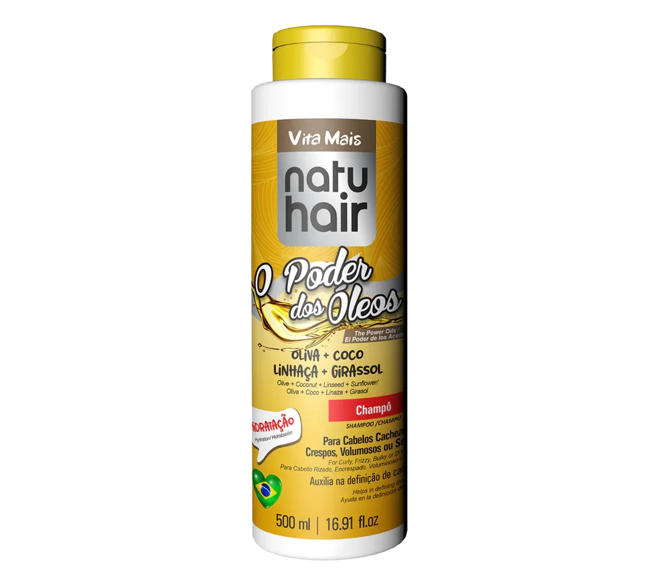 NatuHair O Poder dos Óleos Shampoo 500ml - Ilha dos cosméticos