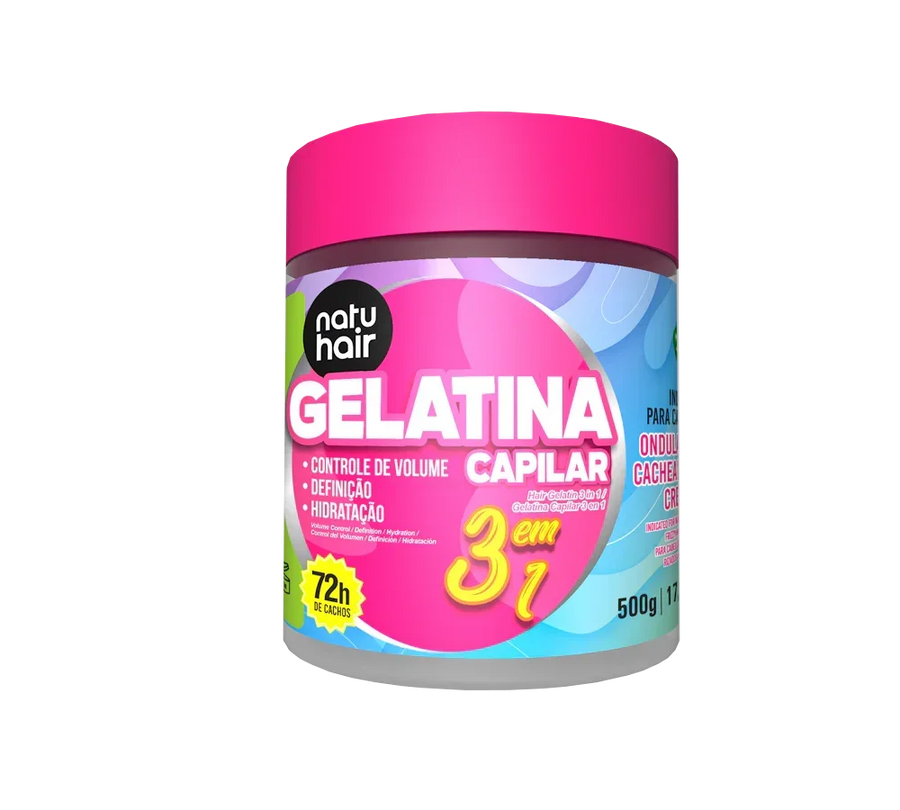 NatuHair Gelatina S.O.S 3 em 1 500g - Ilha dos cosméticos