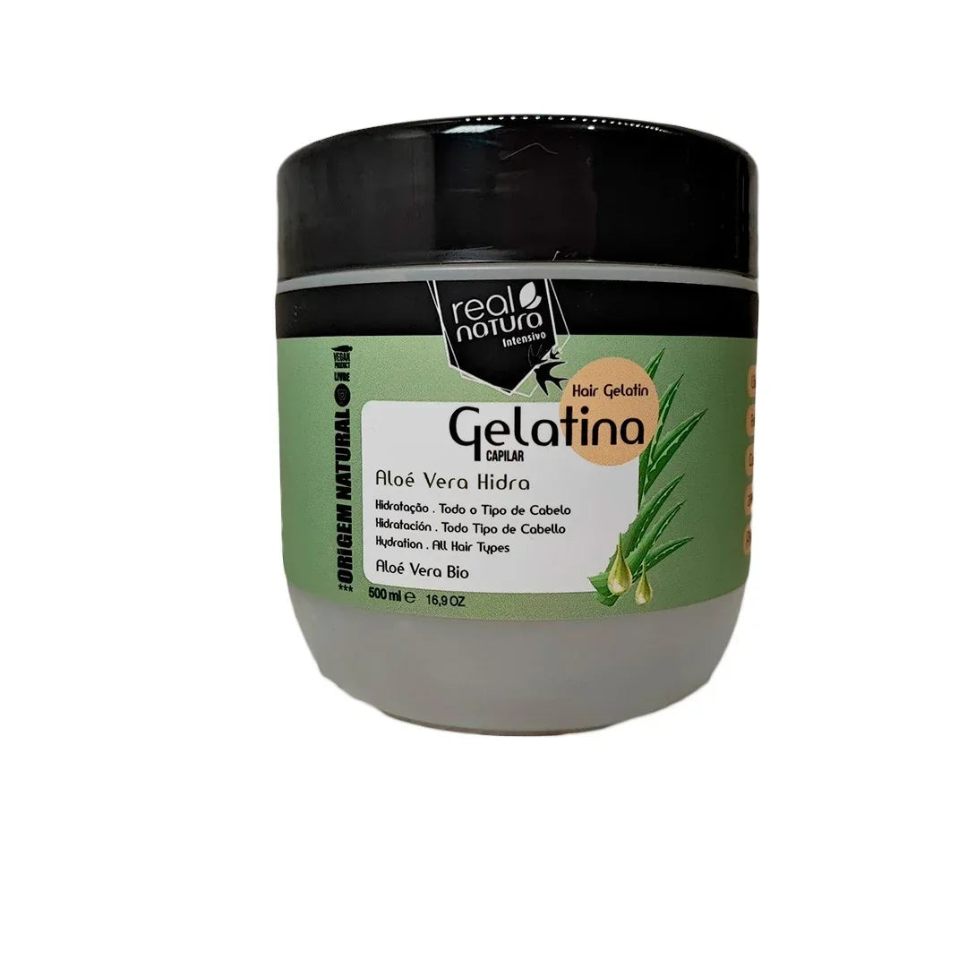 Real Natura Aloé Vera Hidra Gelatina Capilar 500ml - Ilha dos cosméticos