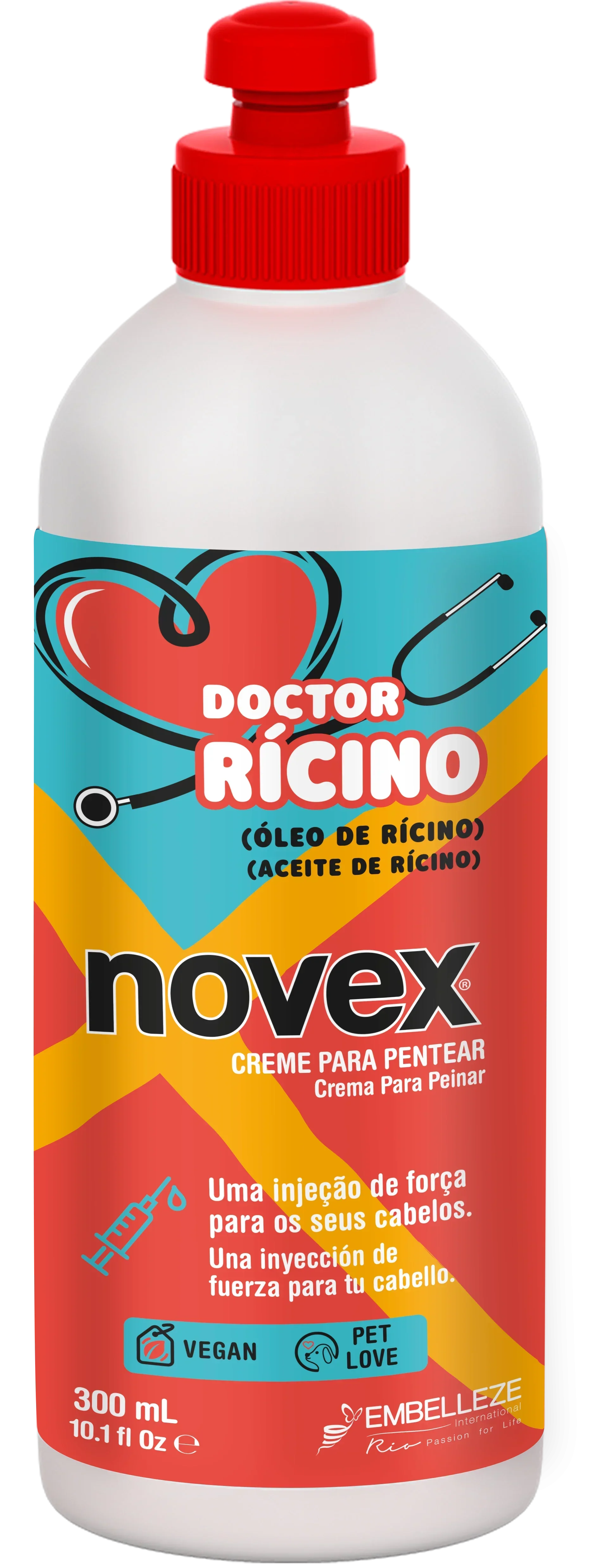 Novex Doctor Rícino Creme de Pentear 300ml - Ilha dos cosméticos