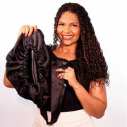 Soulta Touca Difusora Preta de Cetim Anti Frizz