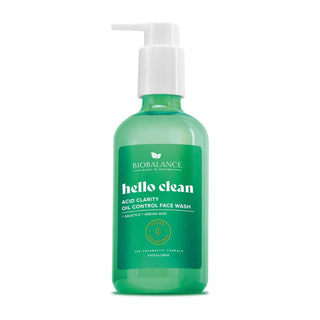 BioBalance Hello Clean Gel de Limpeza Facial para Pele Oleosa 250ml