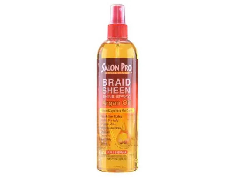 Salon Pro Braid Sheen Spray Argan 355ml - Ilha dos cosméticos