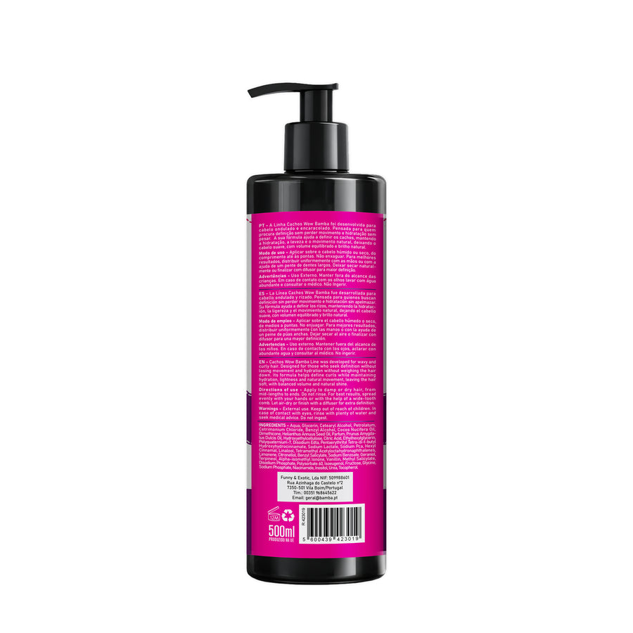 Bamba Cachos WOW Ativador de Cachos Definição, Hidratação & Brilho 500ml