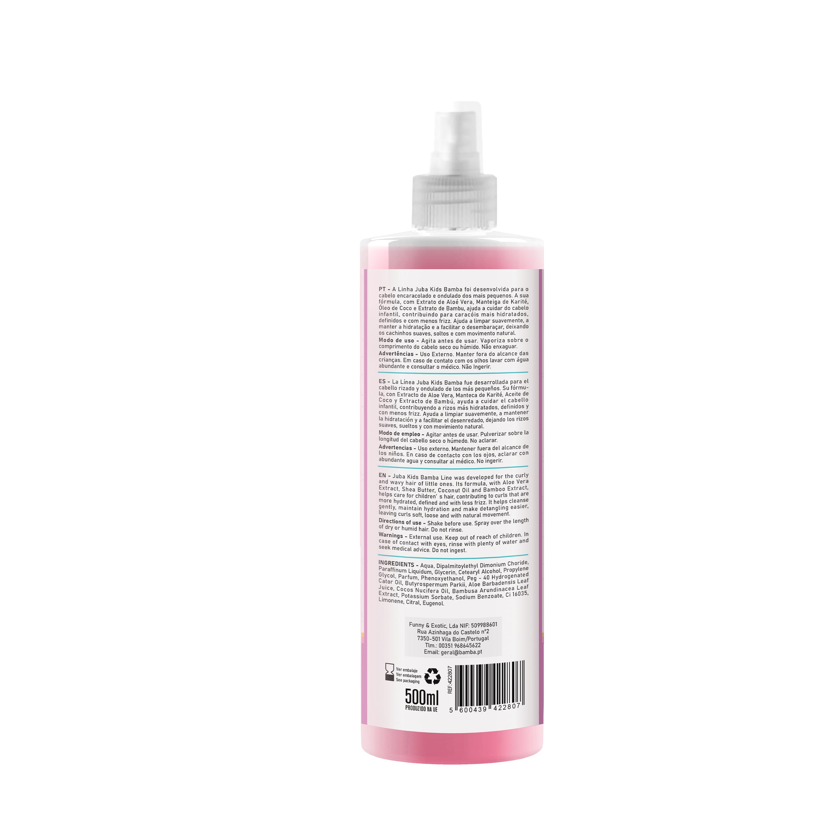 Bamba Juba Kids Spray Desembaraçante Infantil 500ml