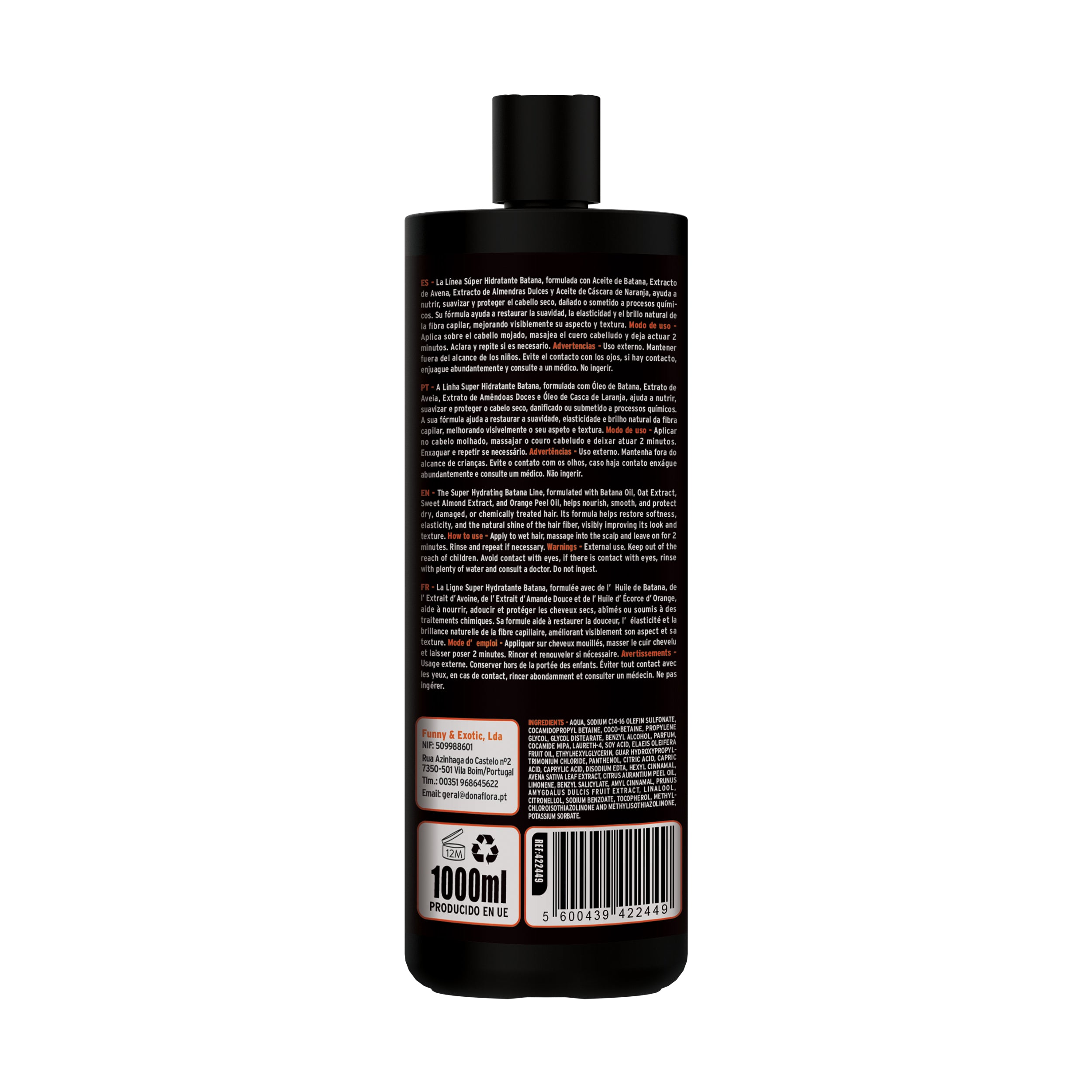 Dona Flora Batana Shampoo Nutrição & Suavidade 1L
