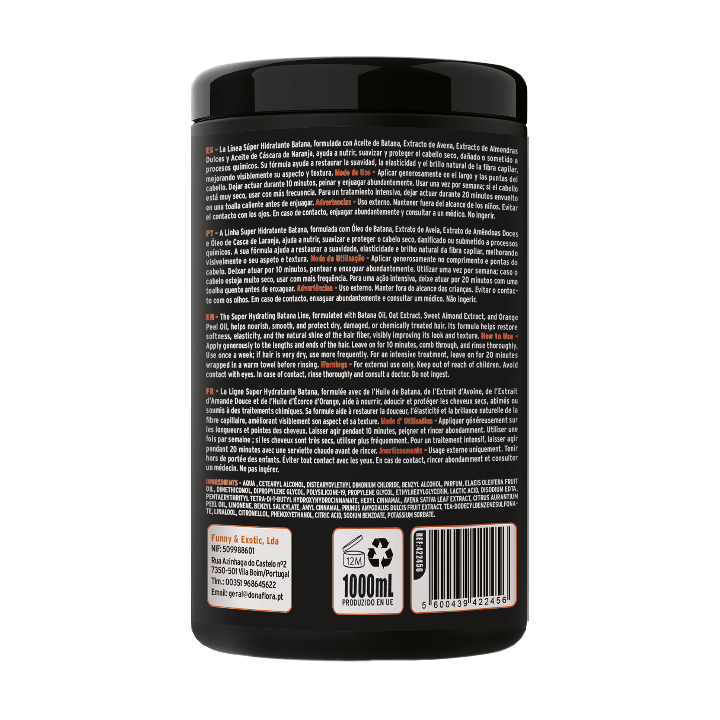 Dona Flora Batana Máscara Capilar Nutrição & Suavidade 1kg