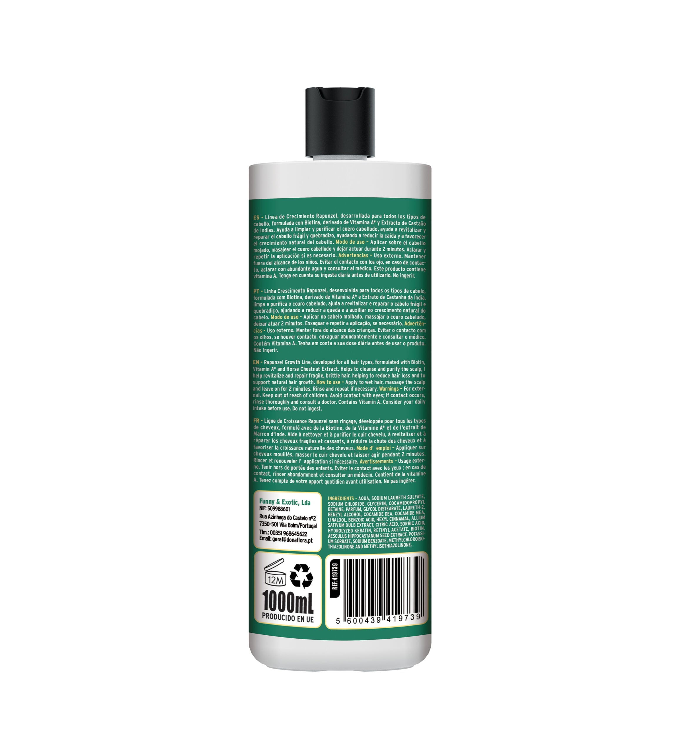 Dona Flora Rapunzel Shampoo Crescimento & Fortalecimento 1L