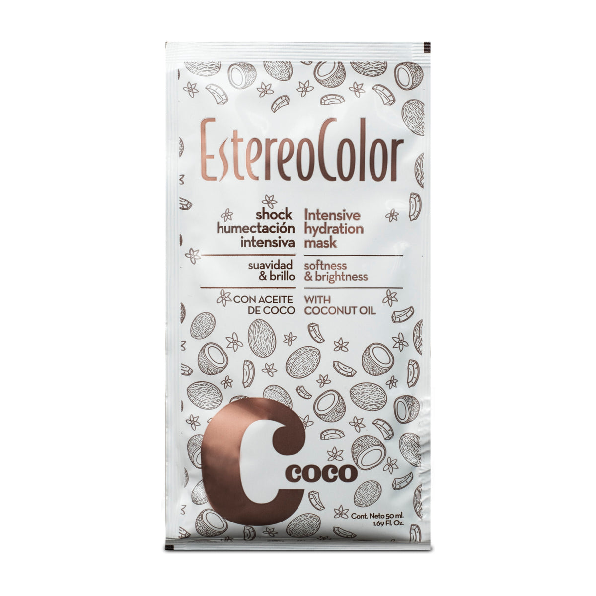Estereocolor Shock Coco Máscara de Hidratação Suavidade e Brilho 50ml