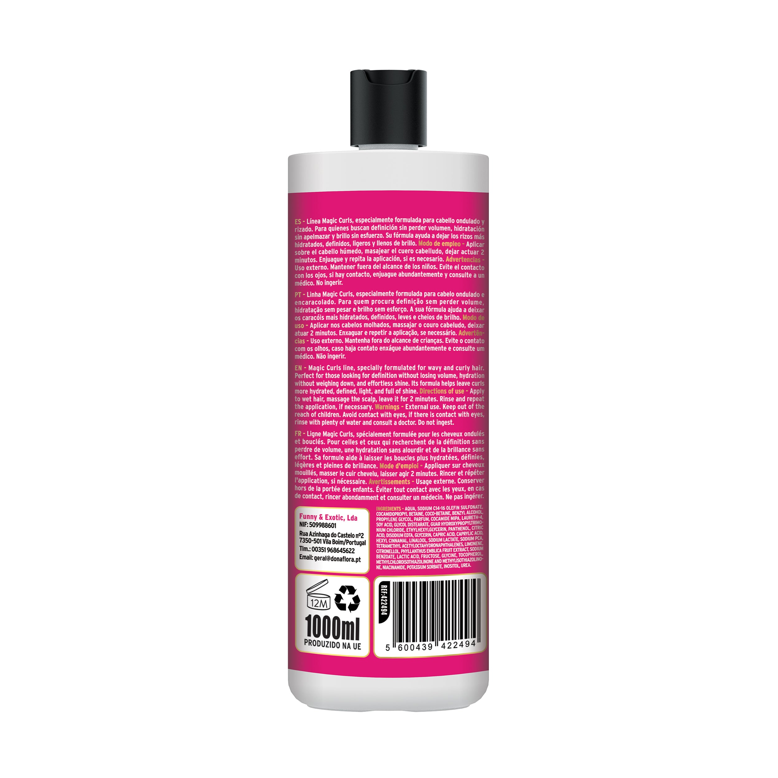 Dona Flora Magic Curls Shampoo Definição & Volume 1L