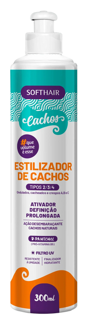 Soft Hair Estilizador de Cachos D-pantenol Tipo 2/3/4 300ml - Ilha dos cosméticos