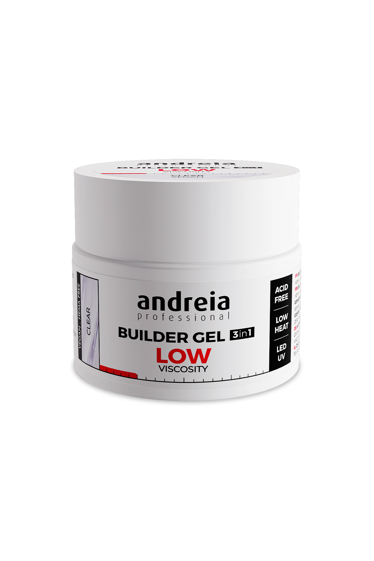 Andreia Builder Gel 3 em 1 Viscosidade Baixa Clear 44 g
