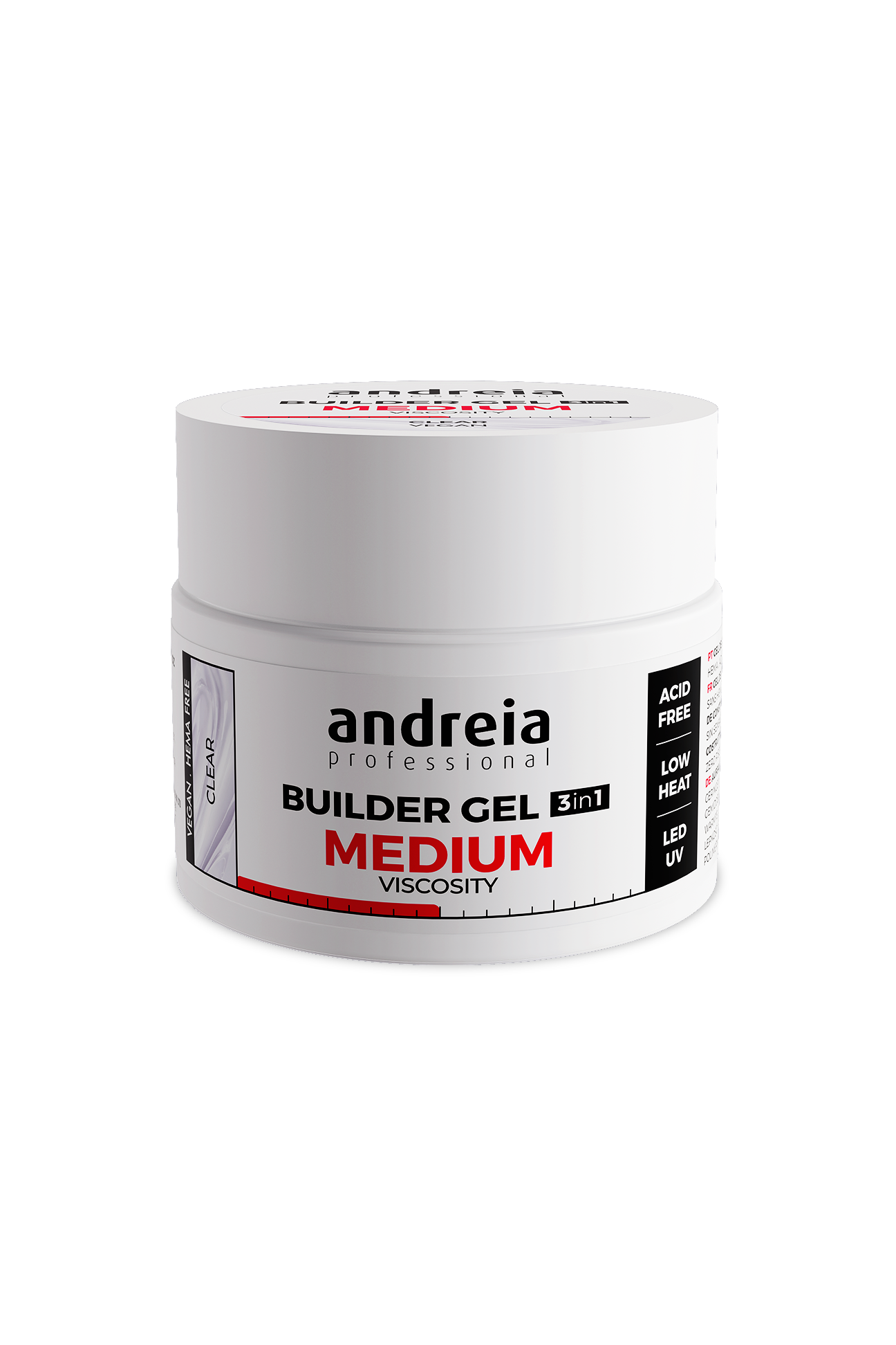Andreia Builder Gel 3 em 1 Viscosidade Média Clear 44 g