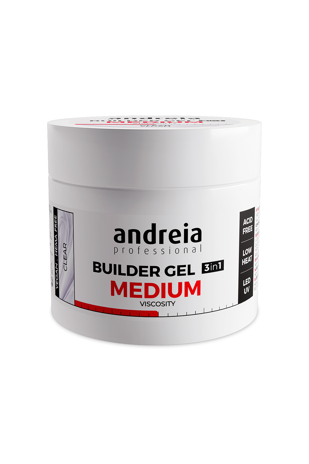 Andreia Builder Gel 3 em 1 Viscosidade Média Clear 200 g