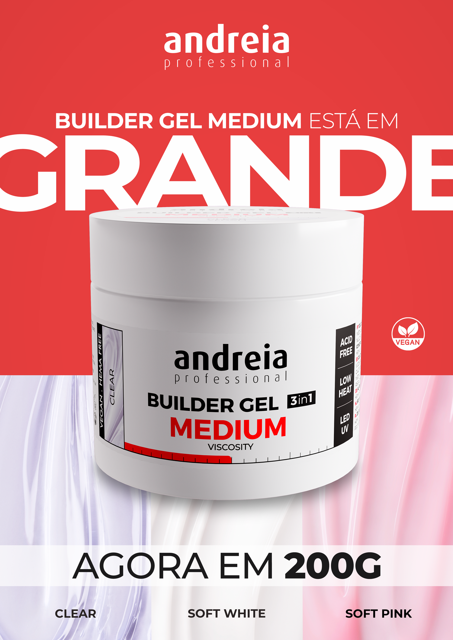 Andreia Builder Gel 3 em 1 Viscosidade Média — informação da marca