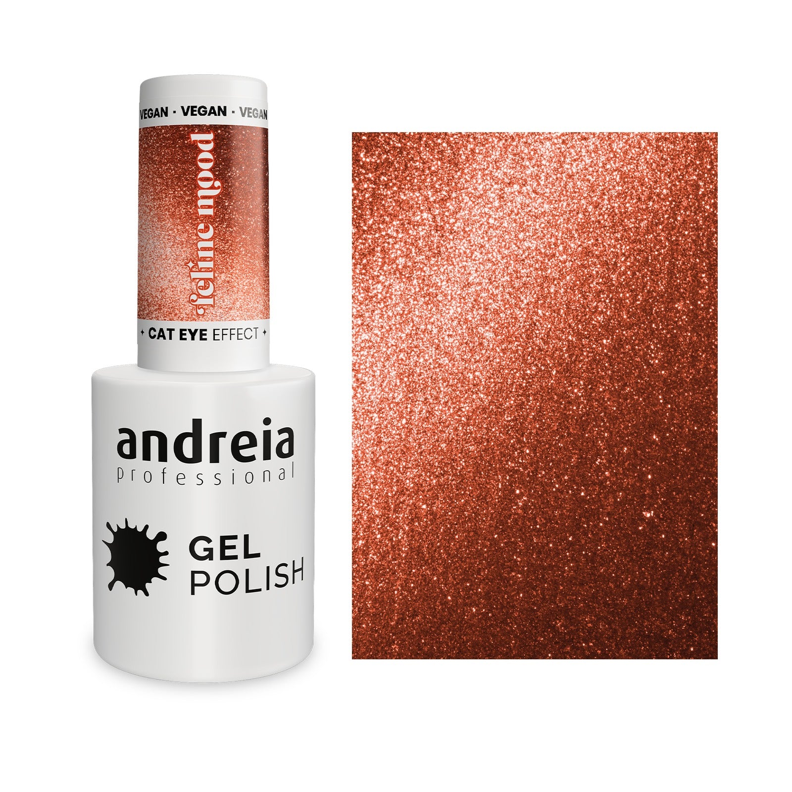 Andreia Cat Eye Effect FE2 Castanho com Brilhos Dourados