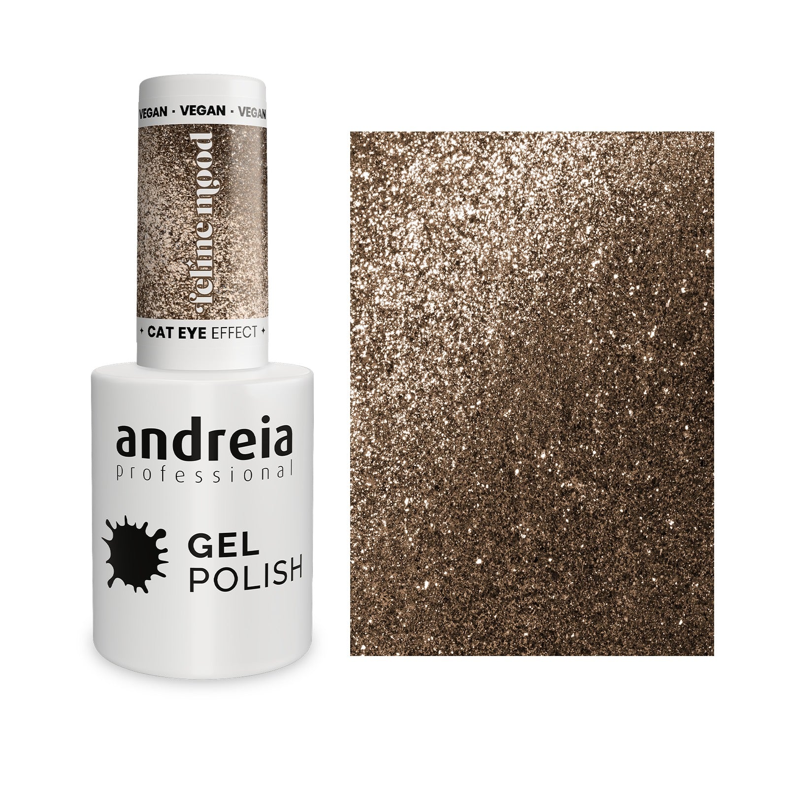Andreia Cat Eye Effect FE3 Taupe com Brilhos Prata