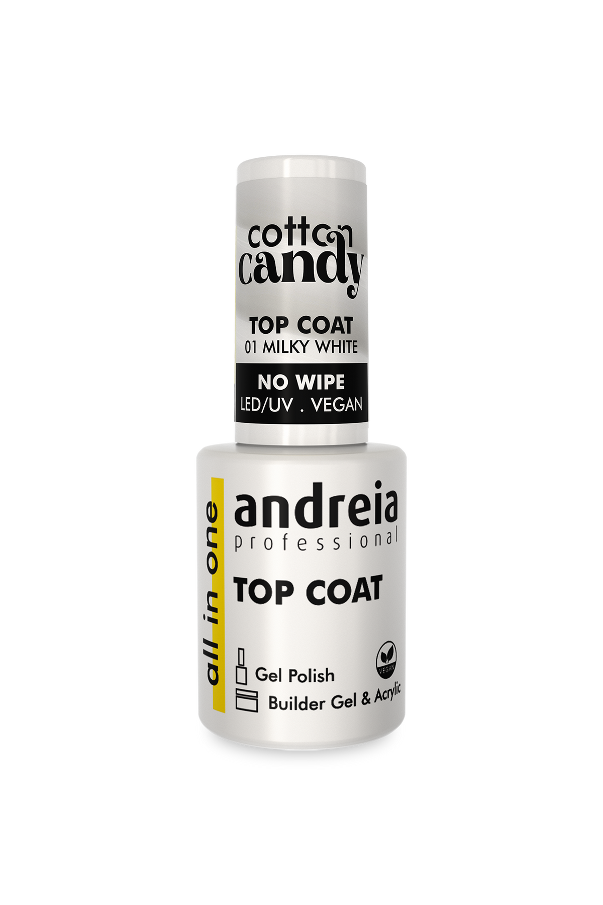 Andreia Cotton Candy Top Coat Leitoso 10,5ml