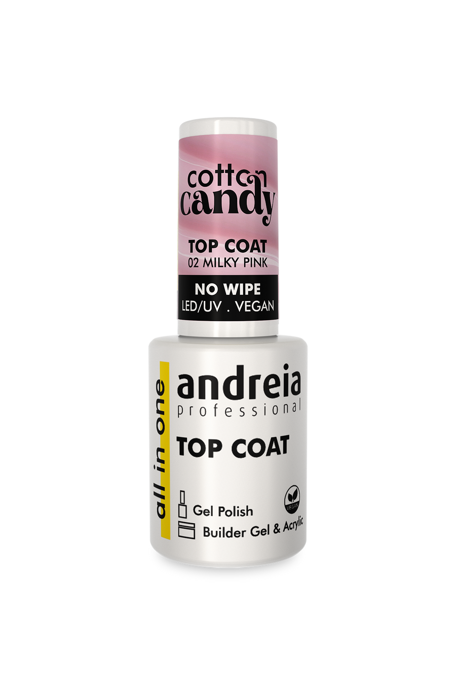 Andreia Cotton Candy Top Coat Leitoso 10,5ml