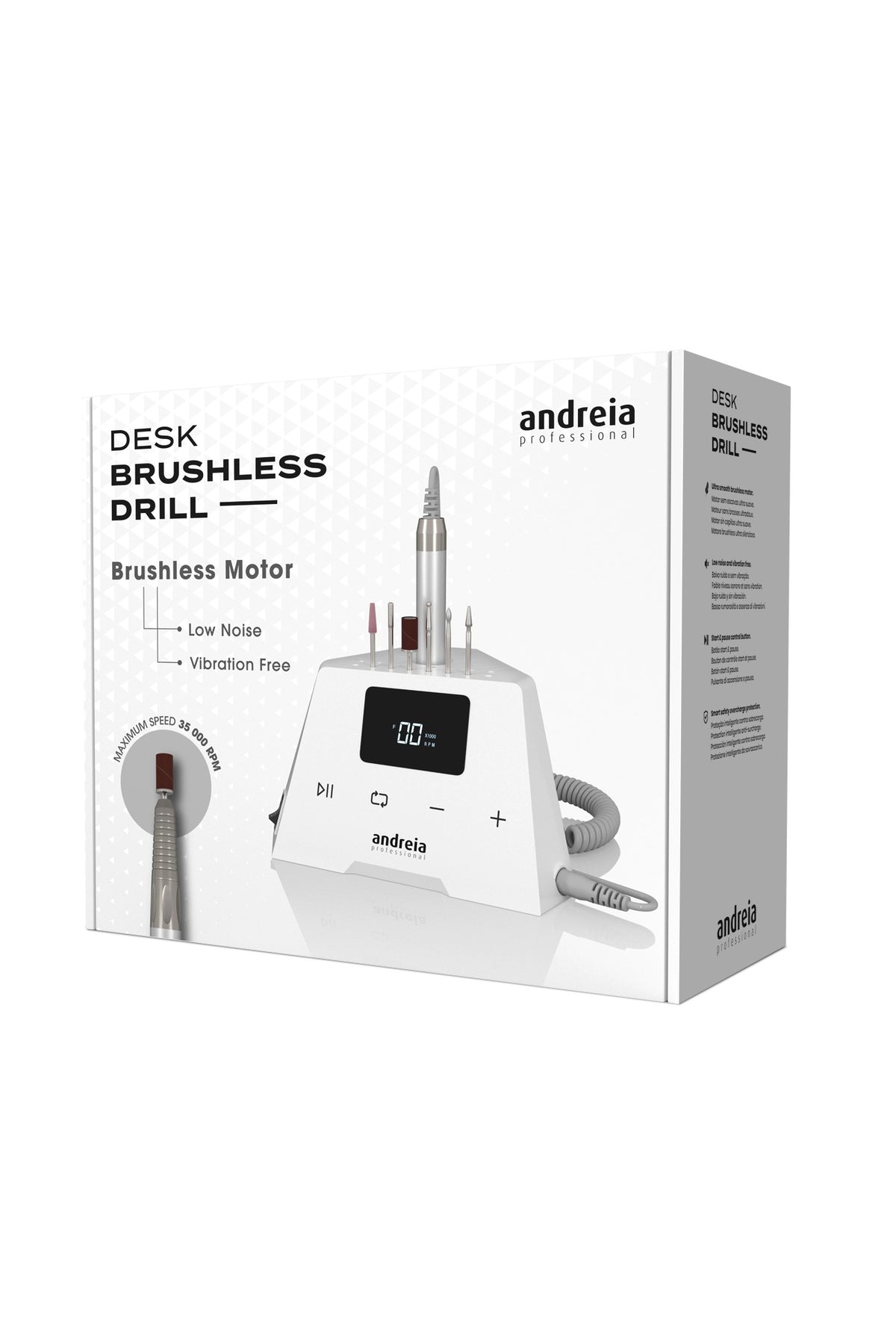 Andreia Desk Brushless Drill Broca de Unhas de Mesa