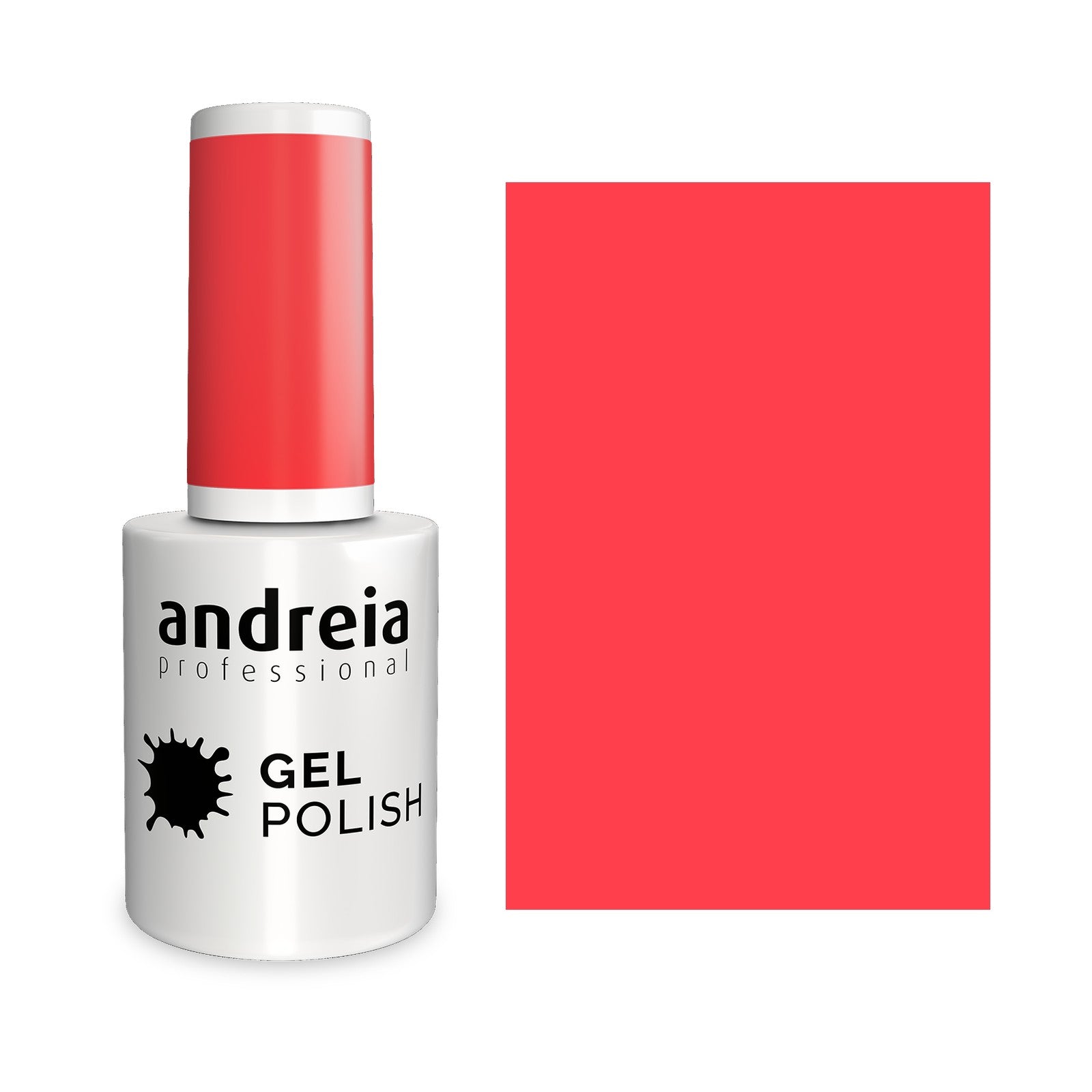 Andreia Gel Polish 208 Coral Escuro — frasco e cor