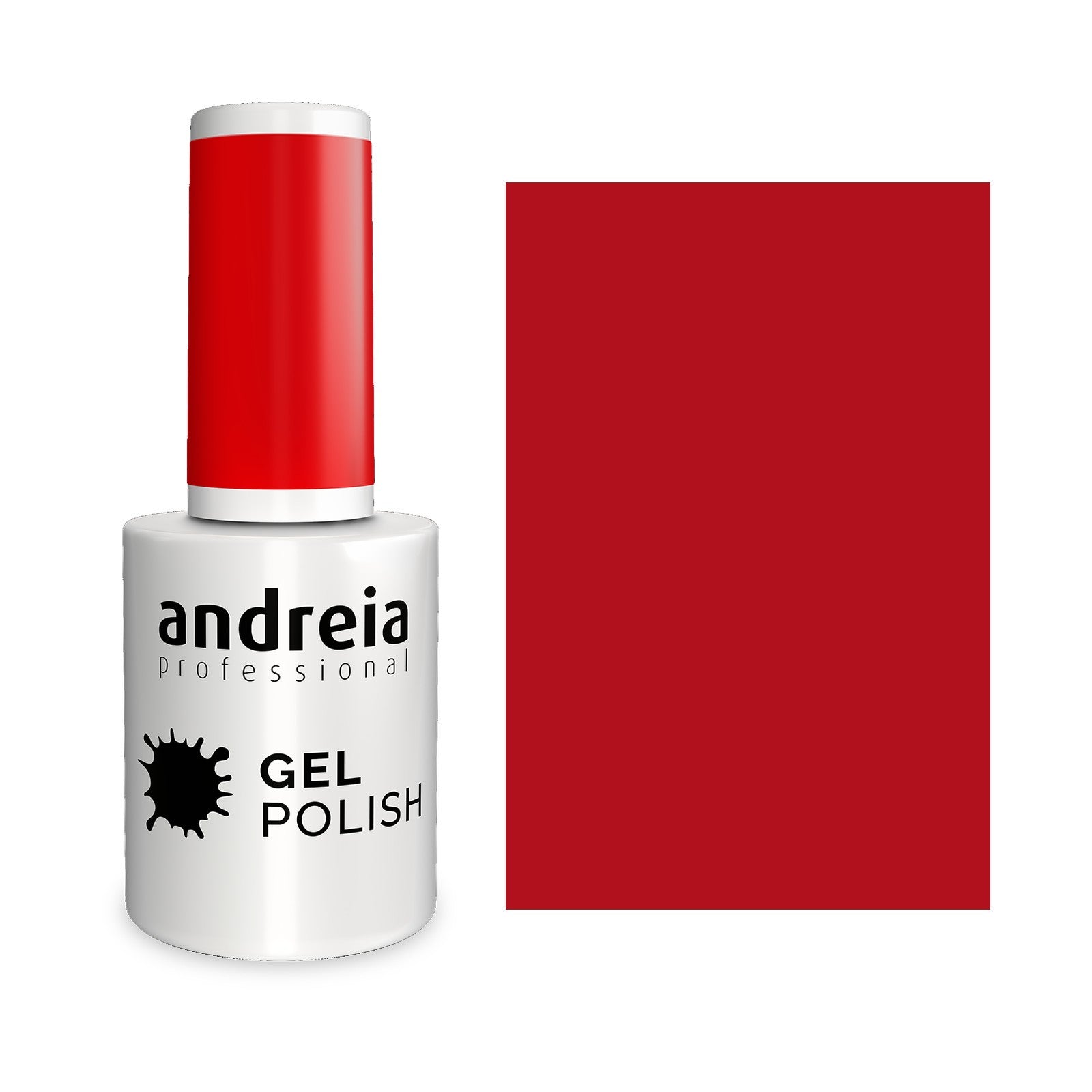 Andreia Gel Polish 268 Vermelho — frasco e cor