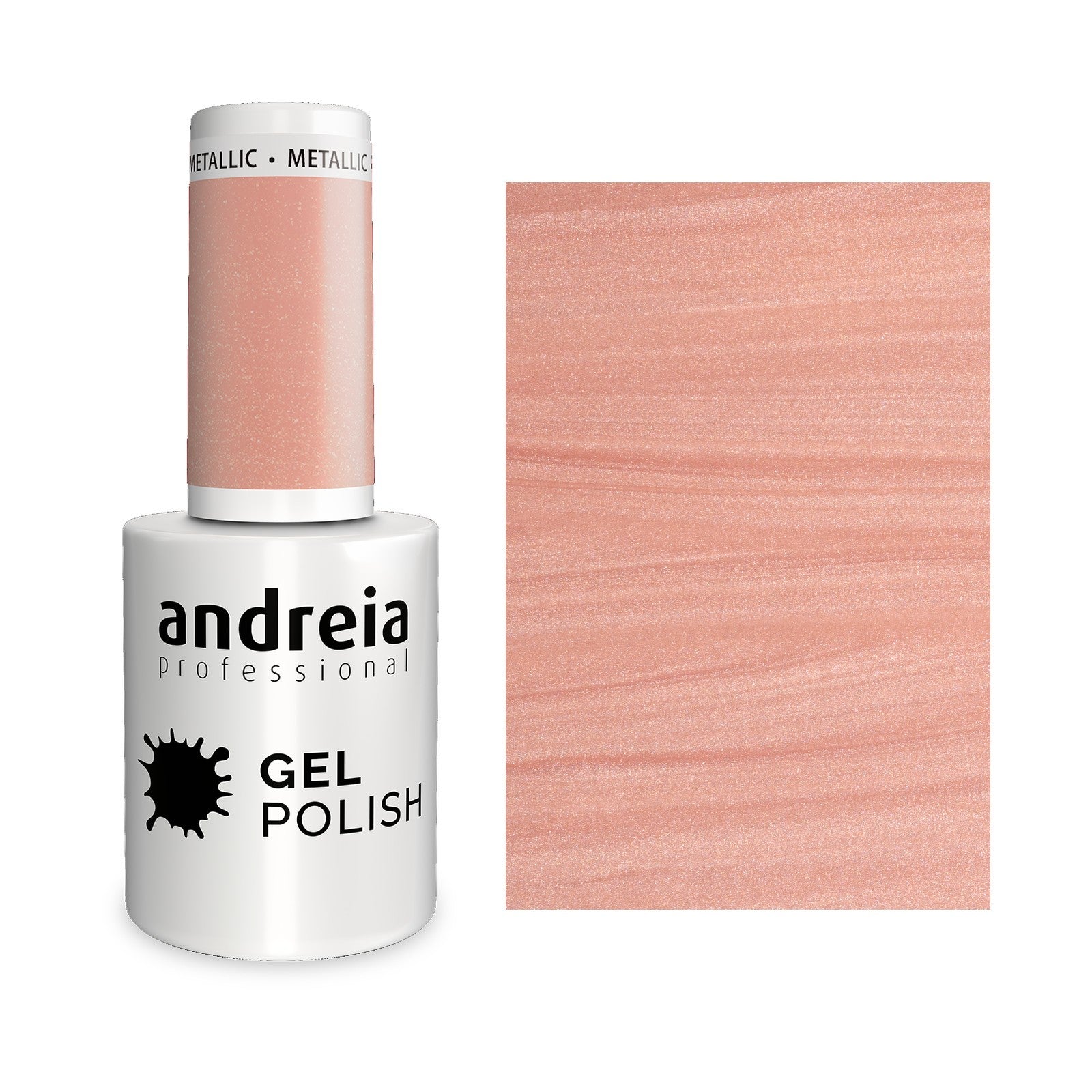 Andreia Gel Polish 272 Nude Metalizado — frasco e cor