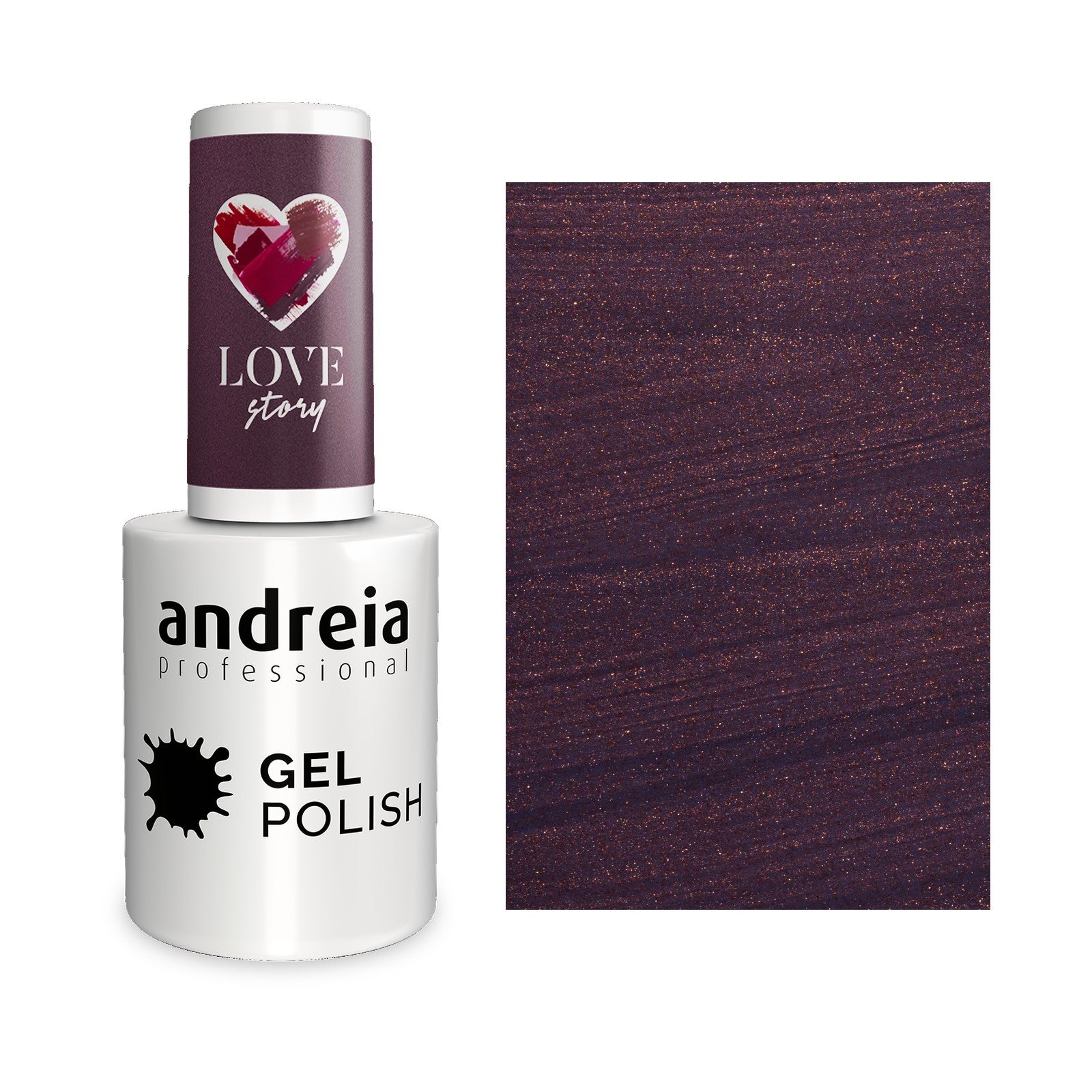 Andreia Gel Polish 307 Roxo Metalizado — frasco e cor