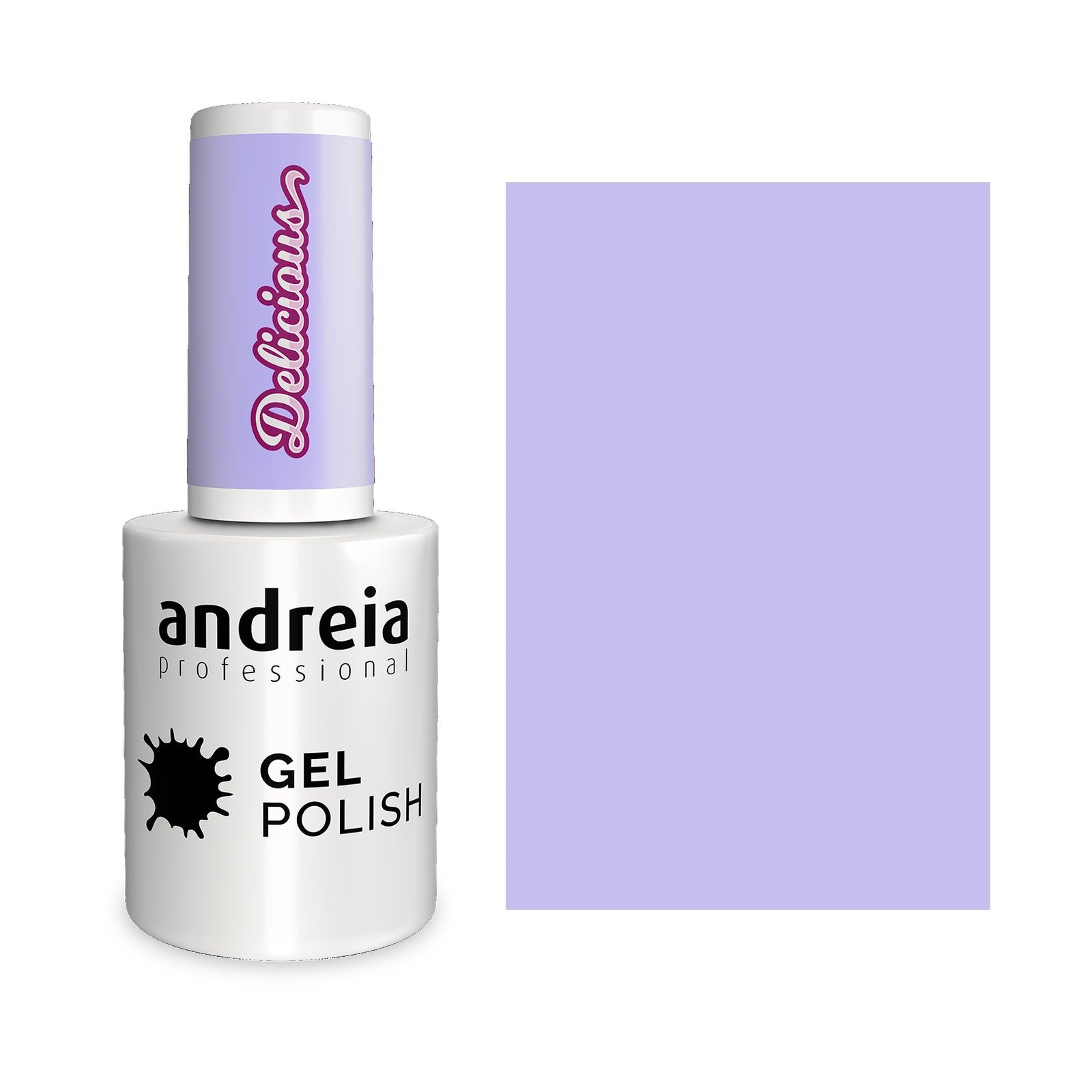 Andreia Gel Polish DC6 Violeta — frasco e cor