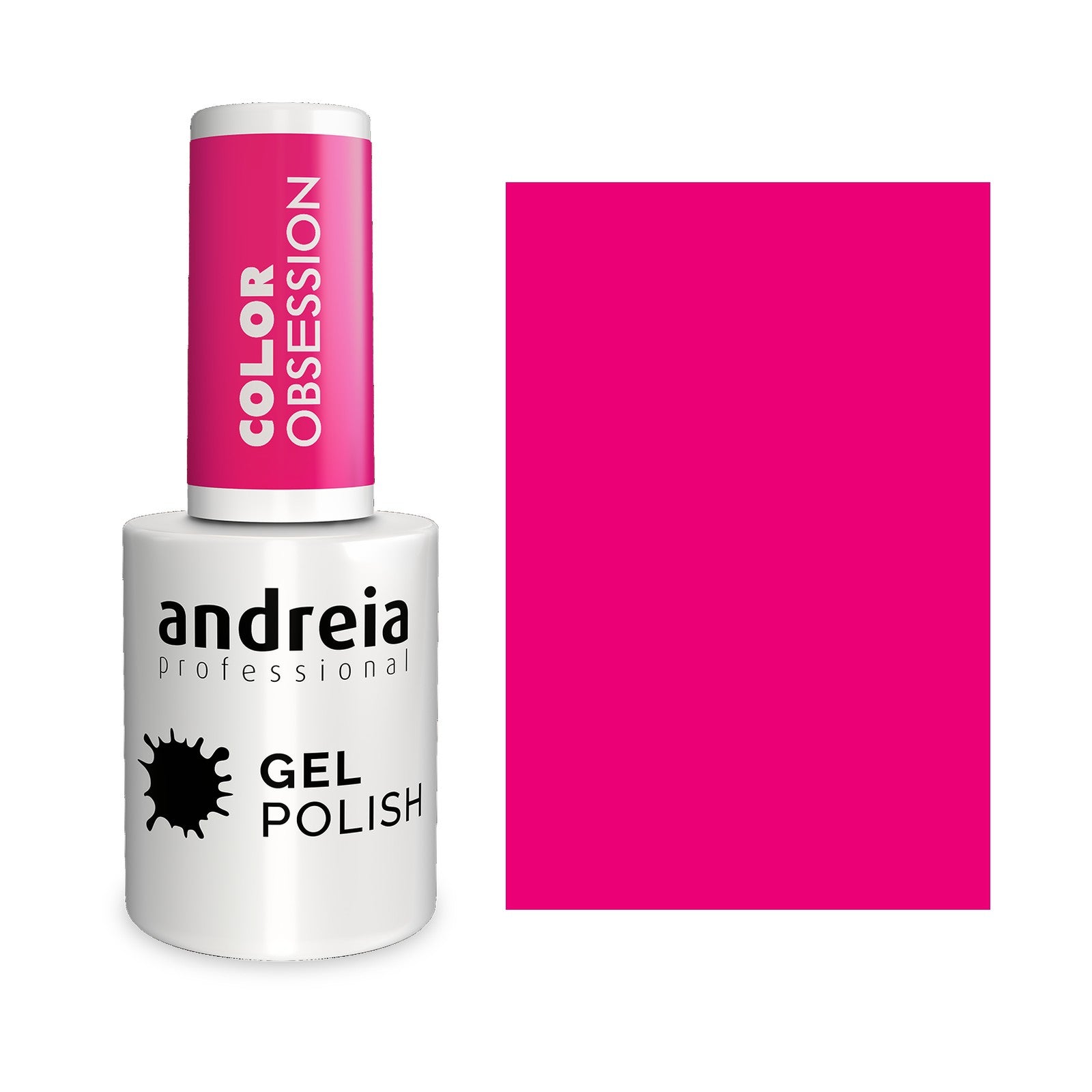Andreia Gel Polish OB3 Rosa Choque — frasco e cor