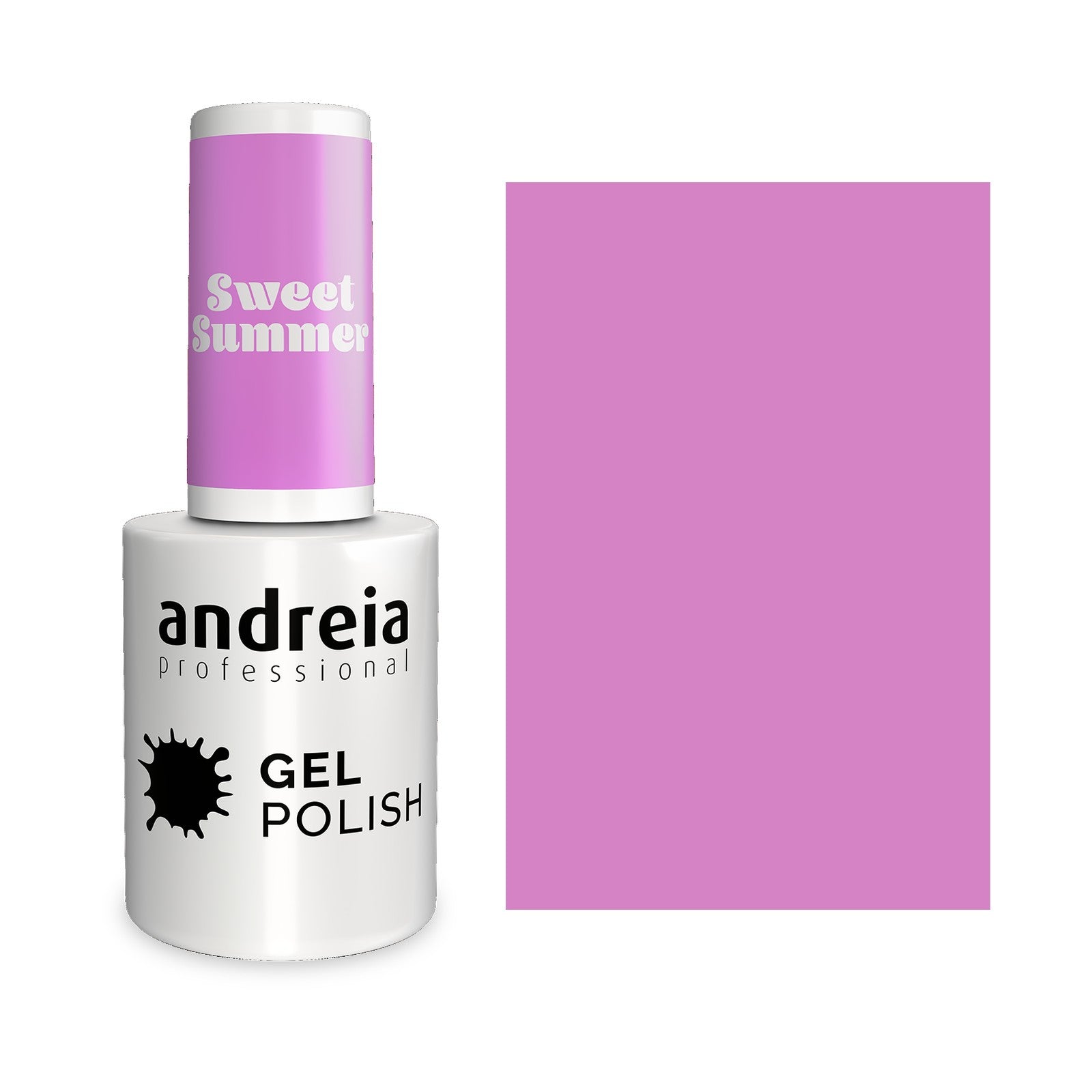 Andreia Gel Polish SW3 Lilás Exuberante — frasco e cor