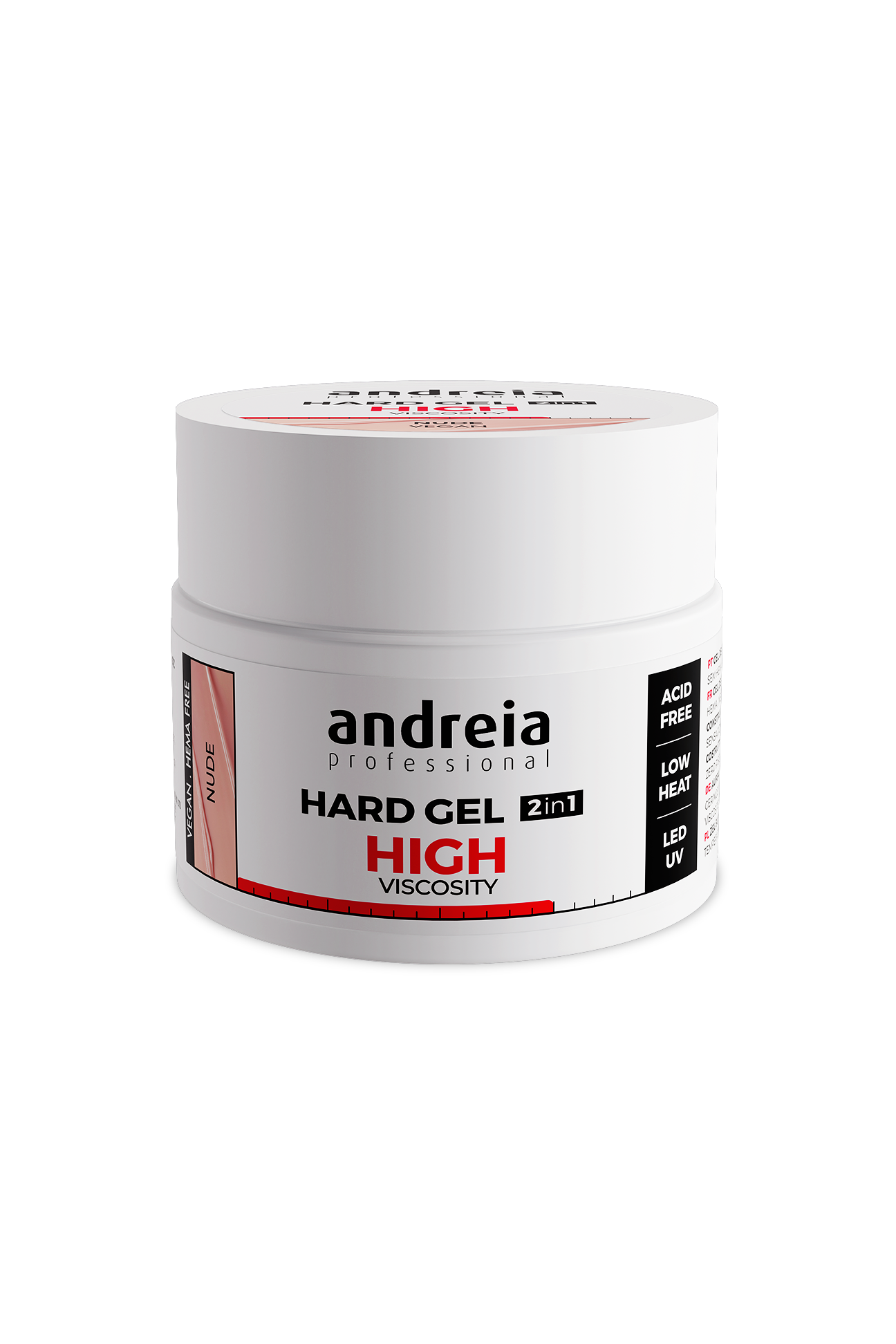 Andreia Hard Gel 2 em 1 Nude 44 g