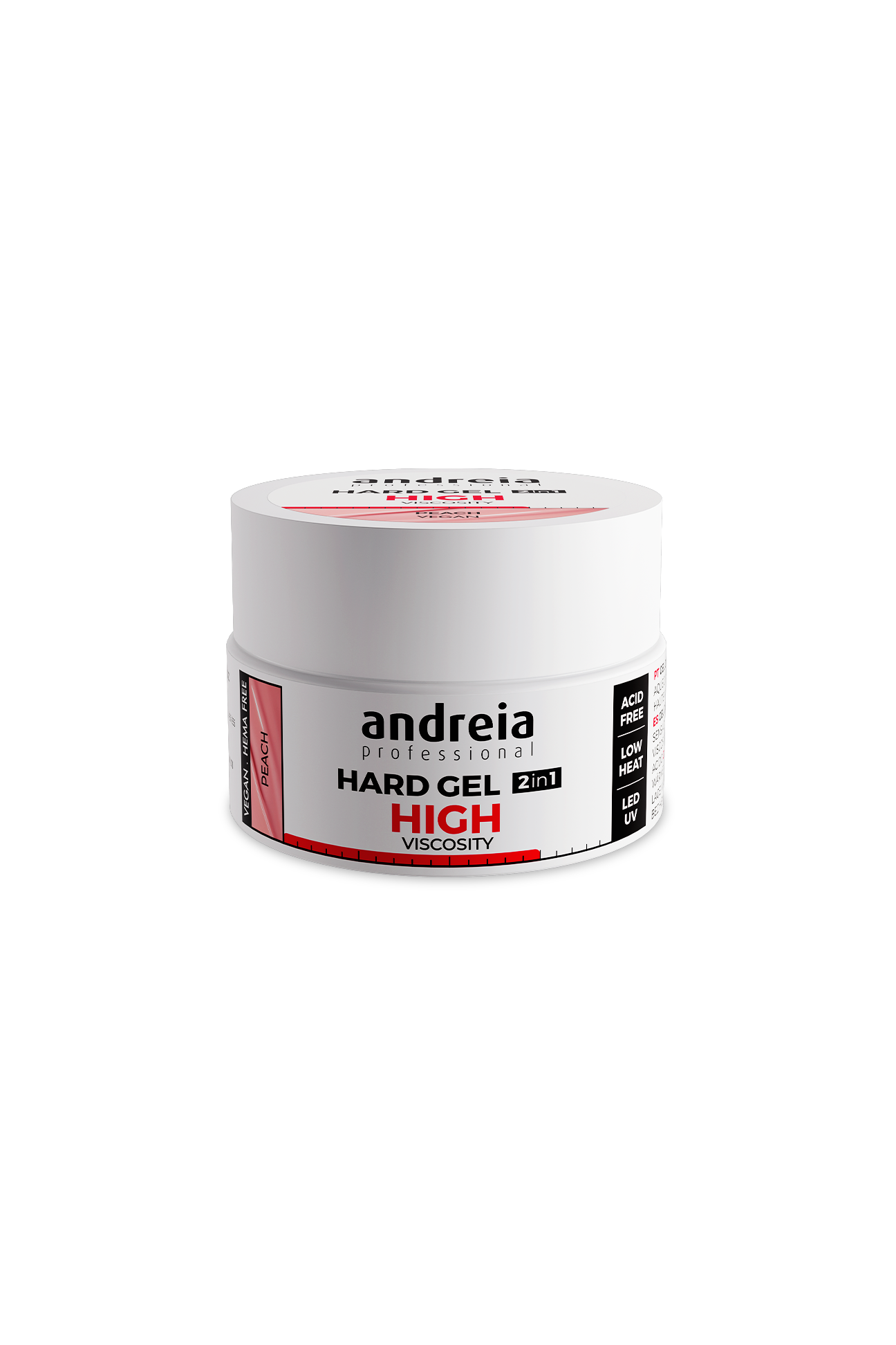 Andreia Hard Gel 2 em 1 Peach 22 g