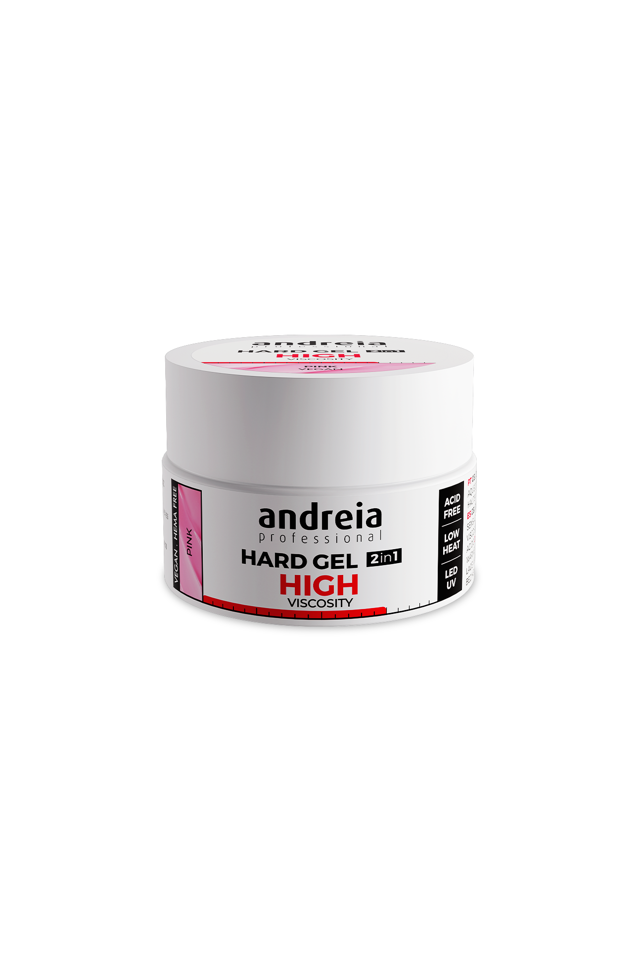Andreia Hard Gel 2 em 1 Pink 22 g