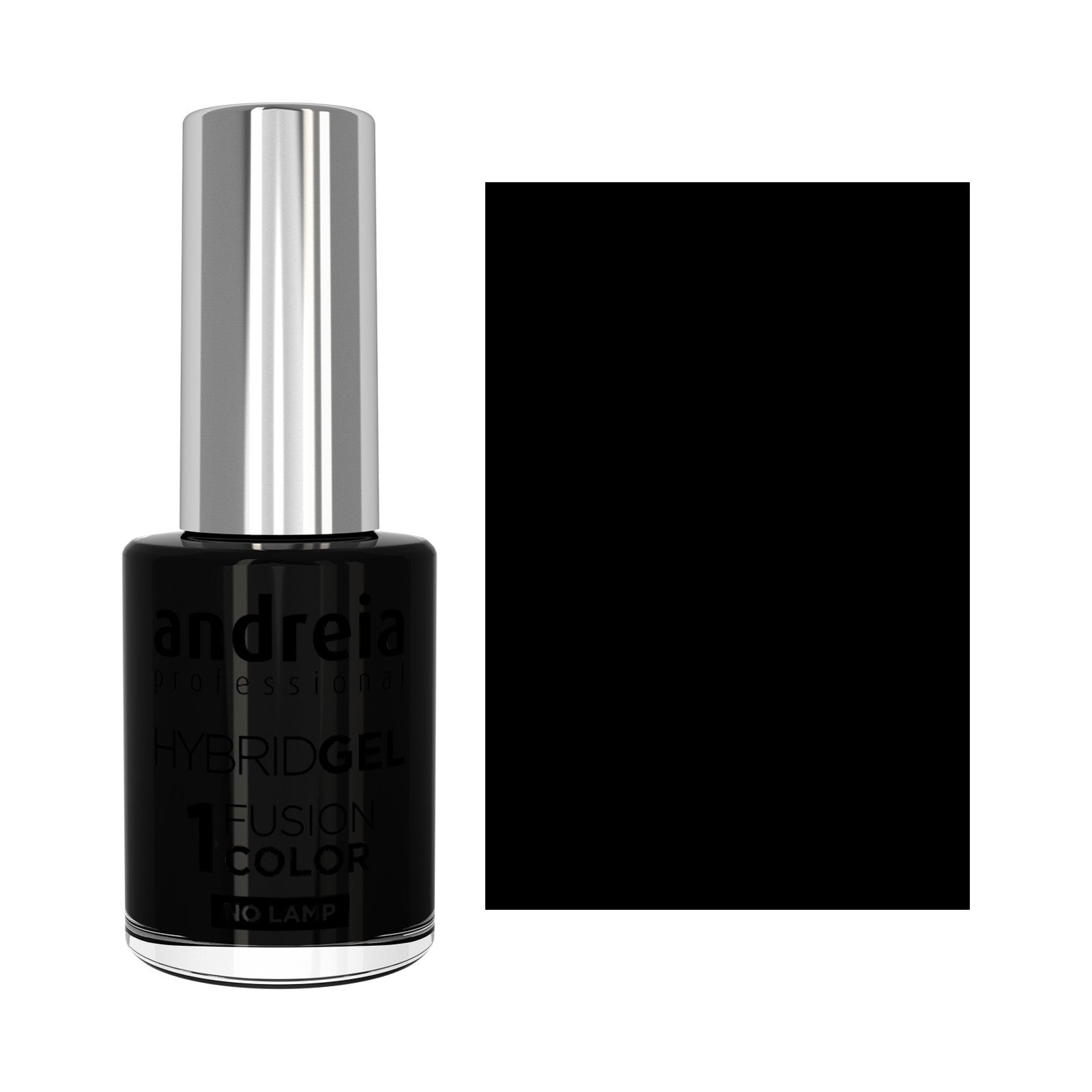 Andreia Hybrid Gel Fusion Color H2 Preto — frasco e cor