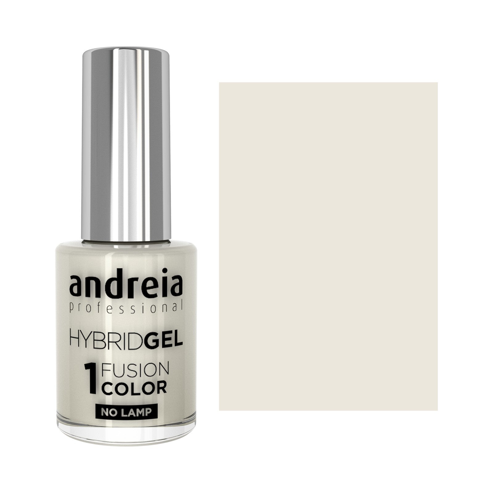Andreia Hybrid Gel Fusion Color H3 Branco Leitoso — frasco e cor