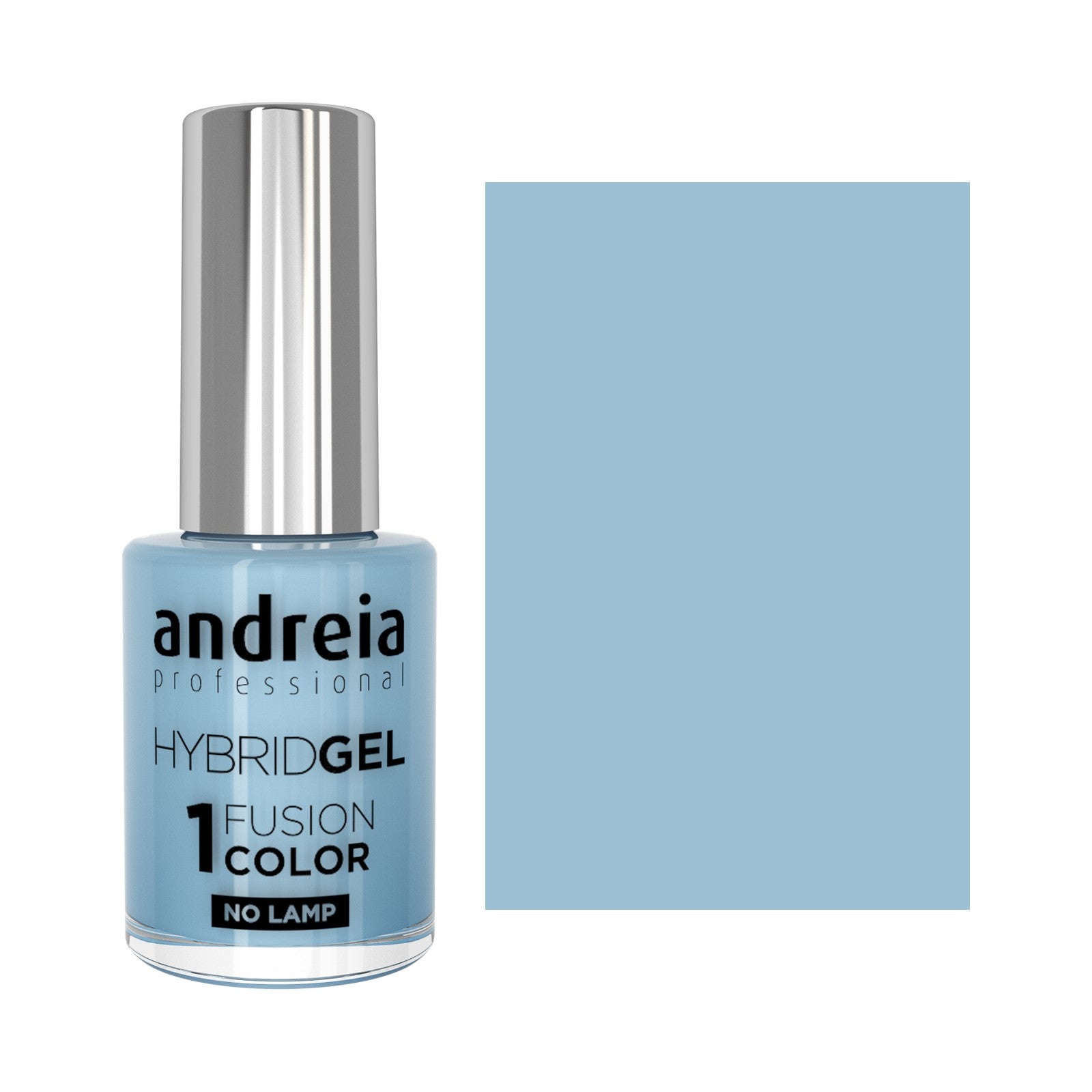 Andreia Hybrid Gel Fusion Color H44 Azul Claro — frasco e cor