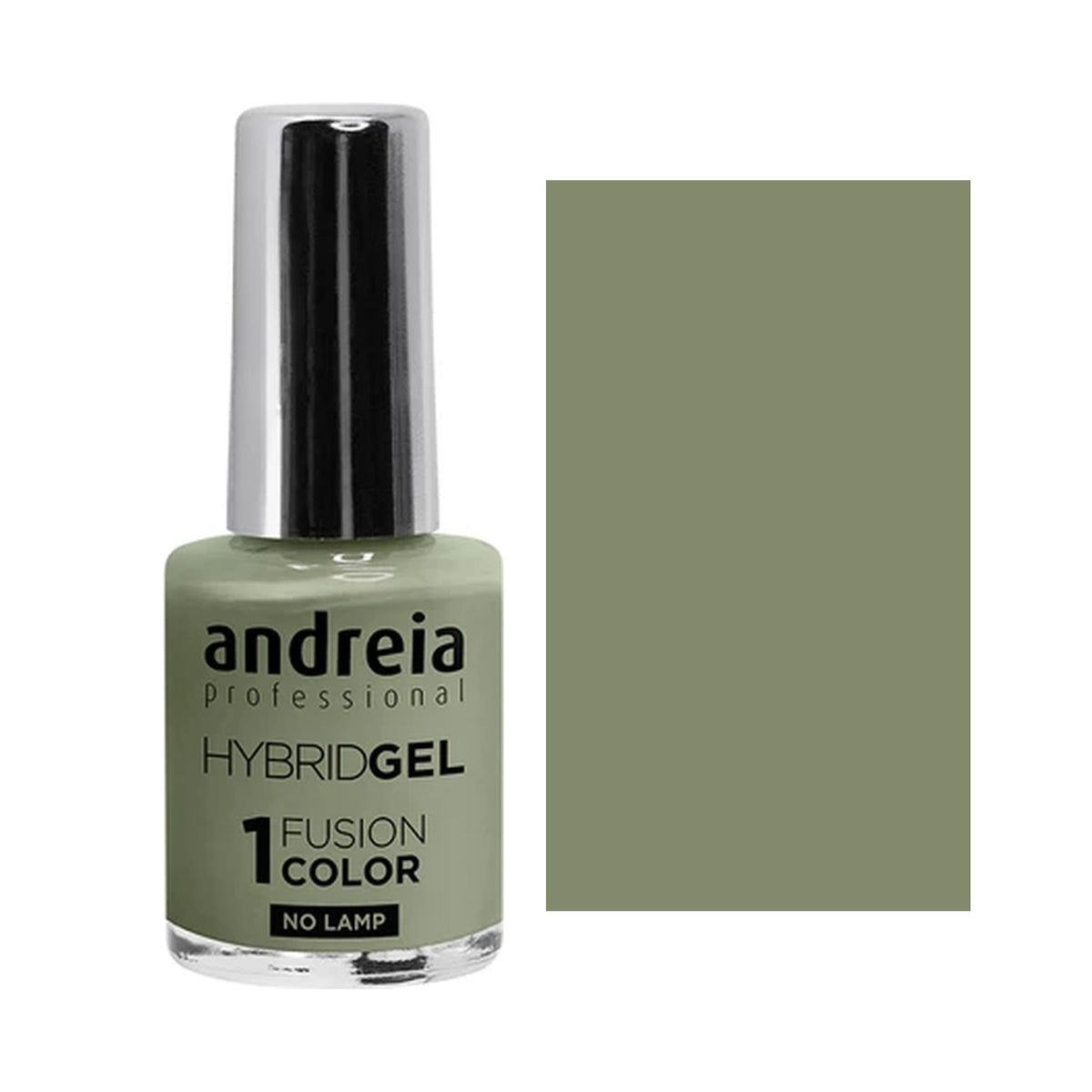 Andreia Hybrid Gel Fusion Color H68 Verde Tropa Selvagem — frasco e cor