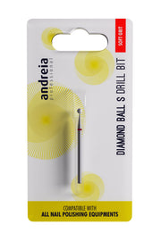 Andreia Drill Bit Ponteiras para Manicure Combinada Redonda Diamante S