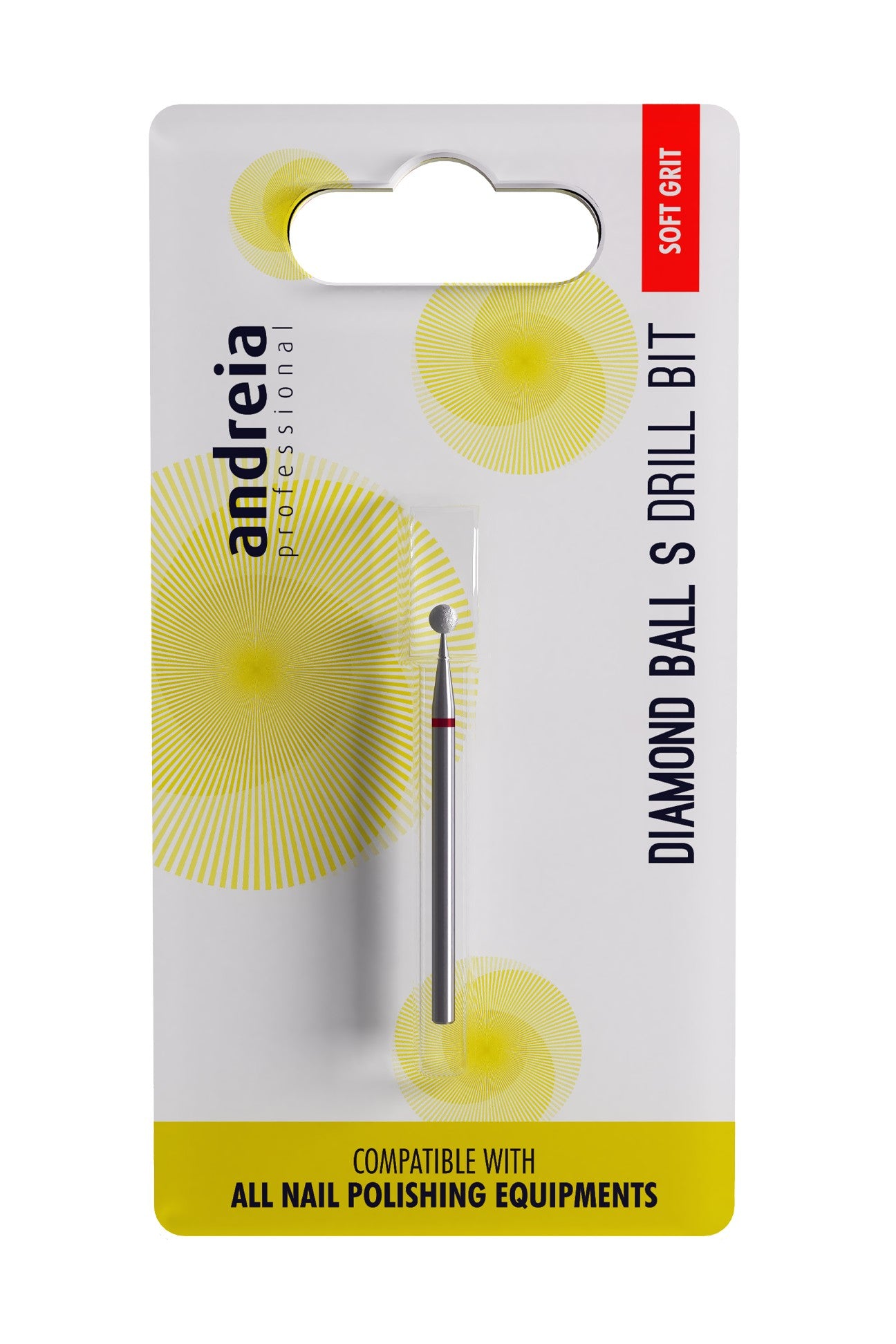 Andreia Drill Bit Ponteiras para Manicure Combinada Redonda Diamante S
