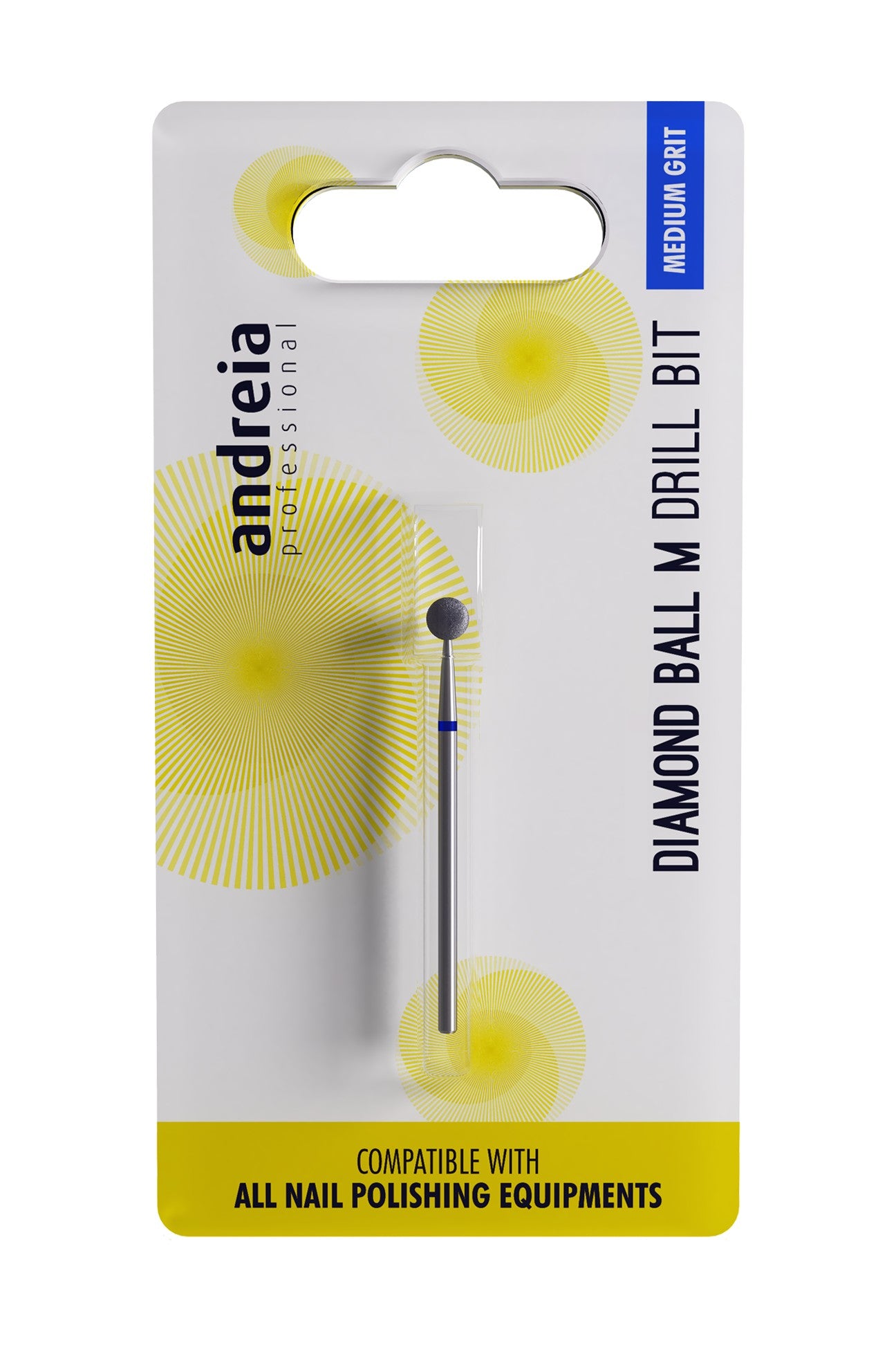 Andreia Drill Bit Ponteiras para Manicure Combinada Redonda Diamante M