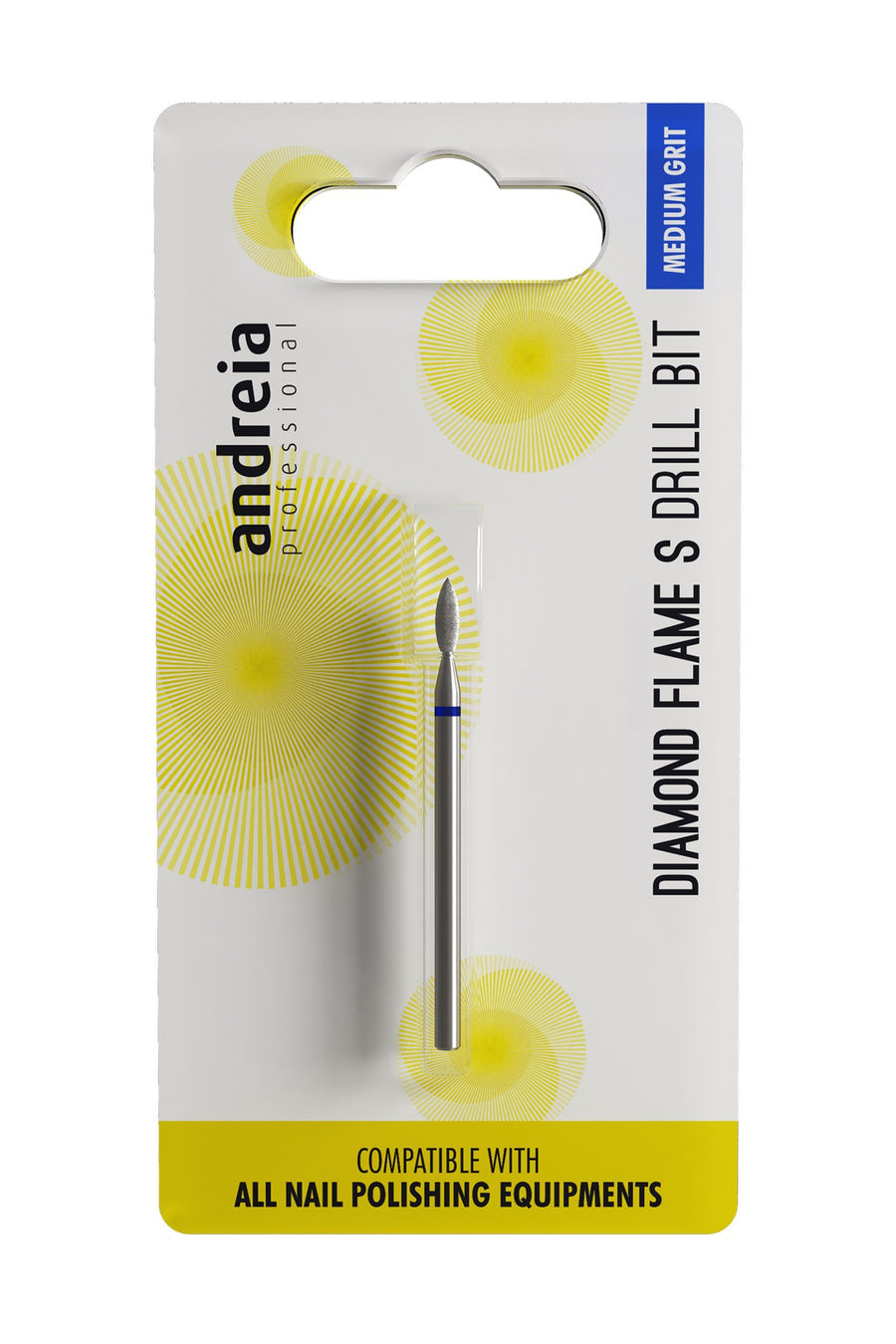 Andreia Drill Bit Ponteiras para Manicure Combinada Chama Diamante S