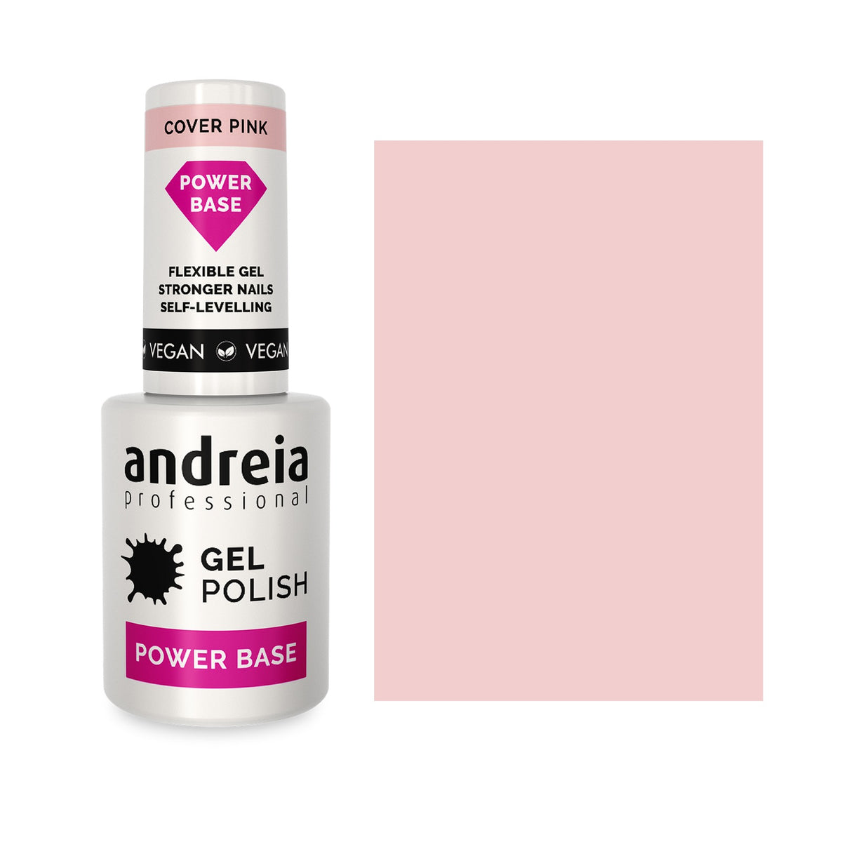 Andreia Power Base Base de Verniz Gel 10,5ml Cover Pink