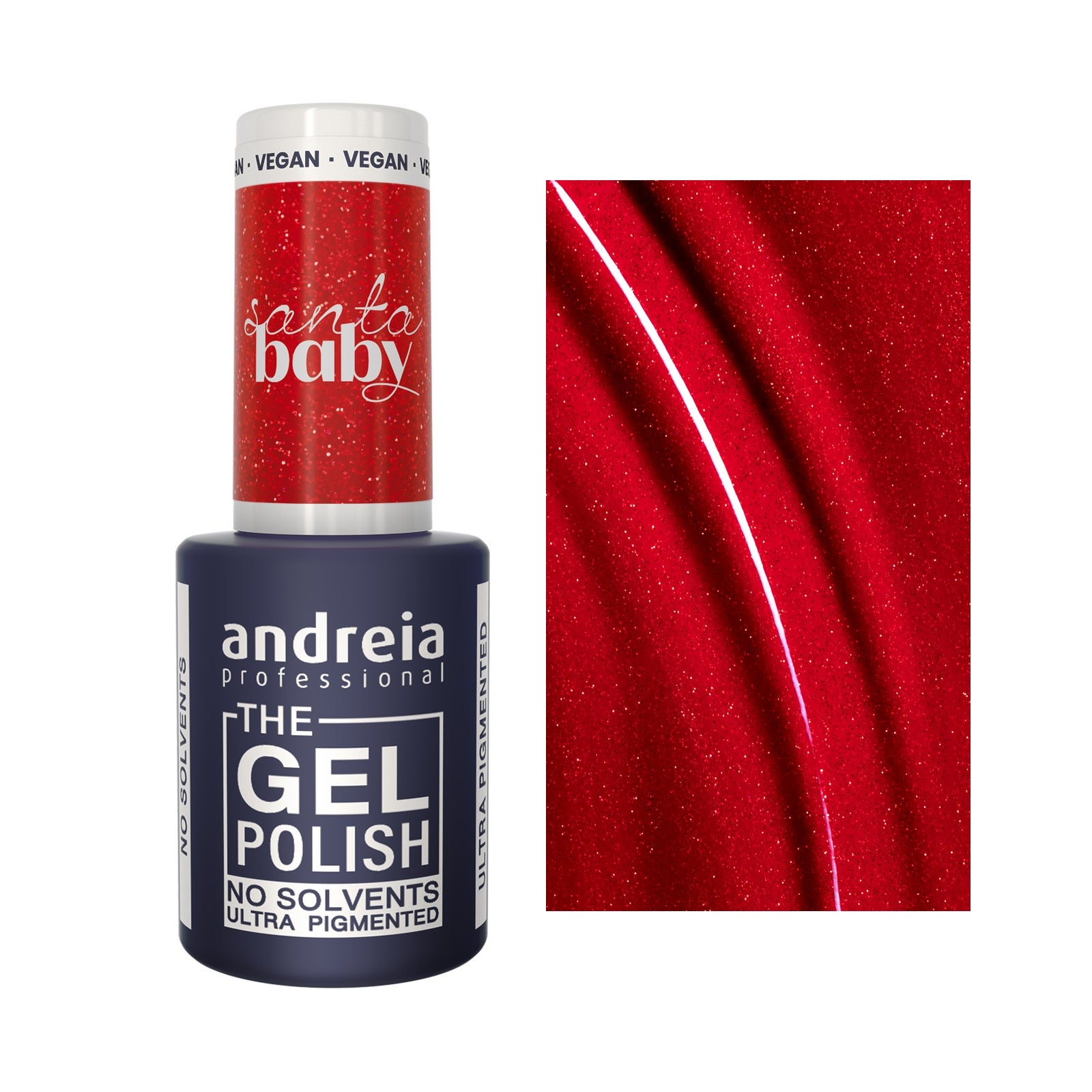 Andreia The Gel Polish SB5 Vermelho — frasco e cor